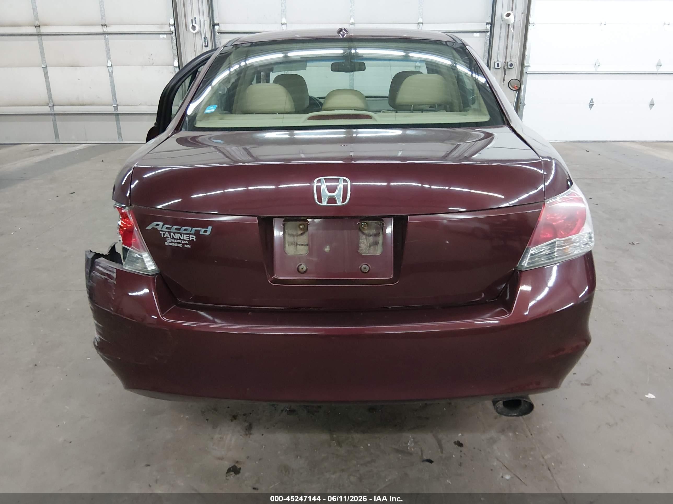 2008 Honda Accord 2.4 Ex-l Maroon vin: 1HGCP26878A100718
