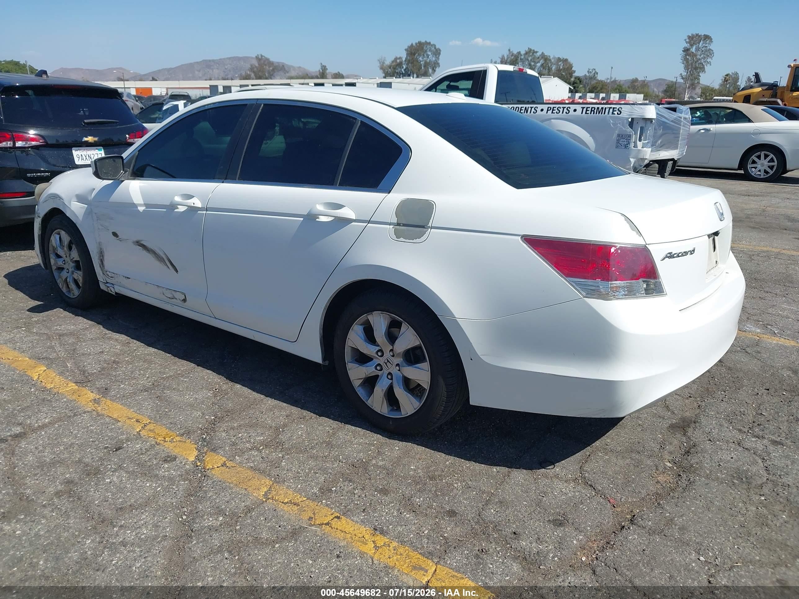 2008 Honda Accord 2.4 Ex-l White vin: 1HGCP26878A111346
