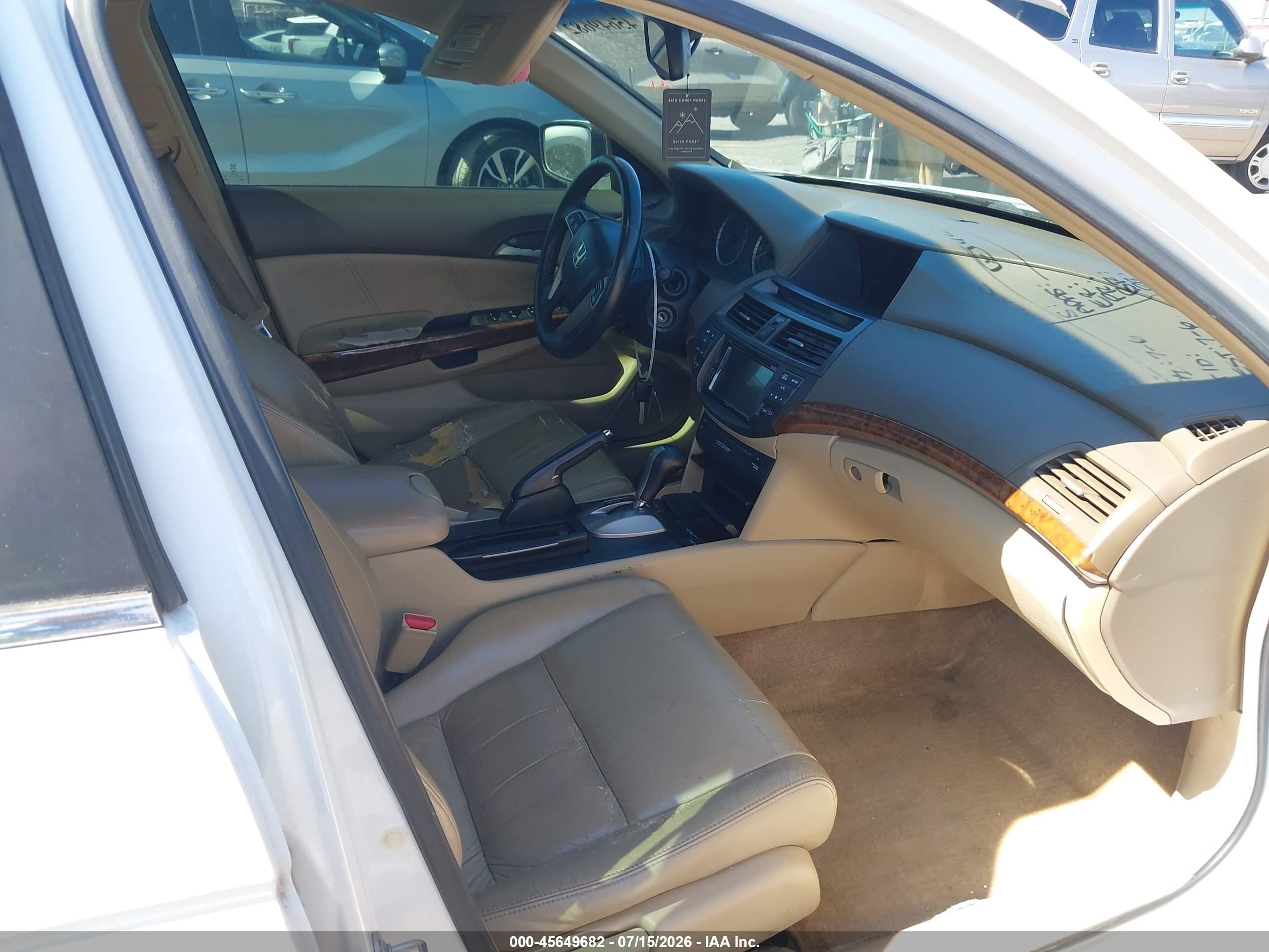 2008 Honda Accord 2.4 Ex-l White vin: 1HGCP26878A111346