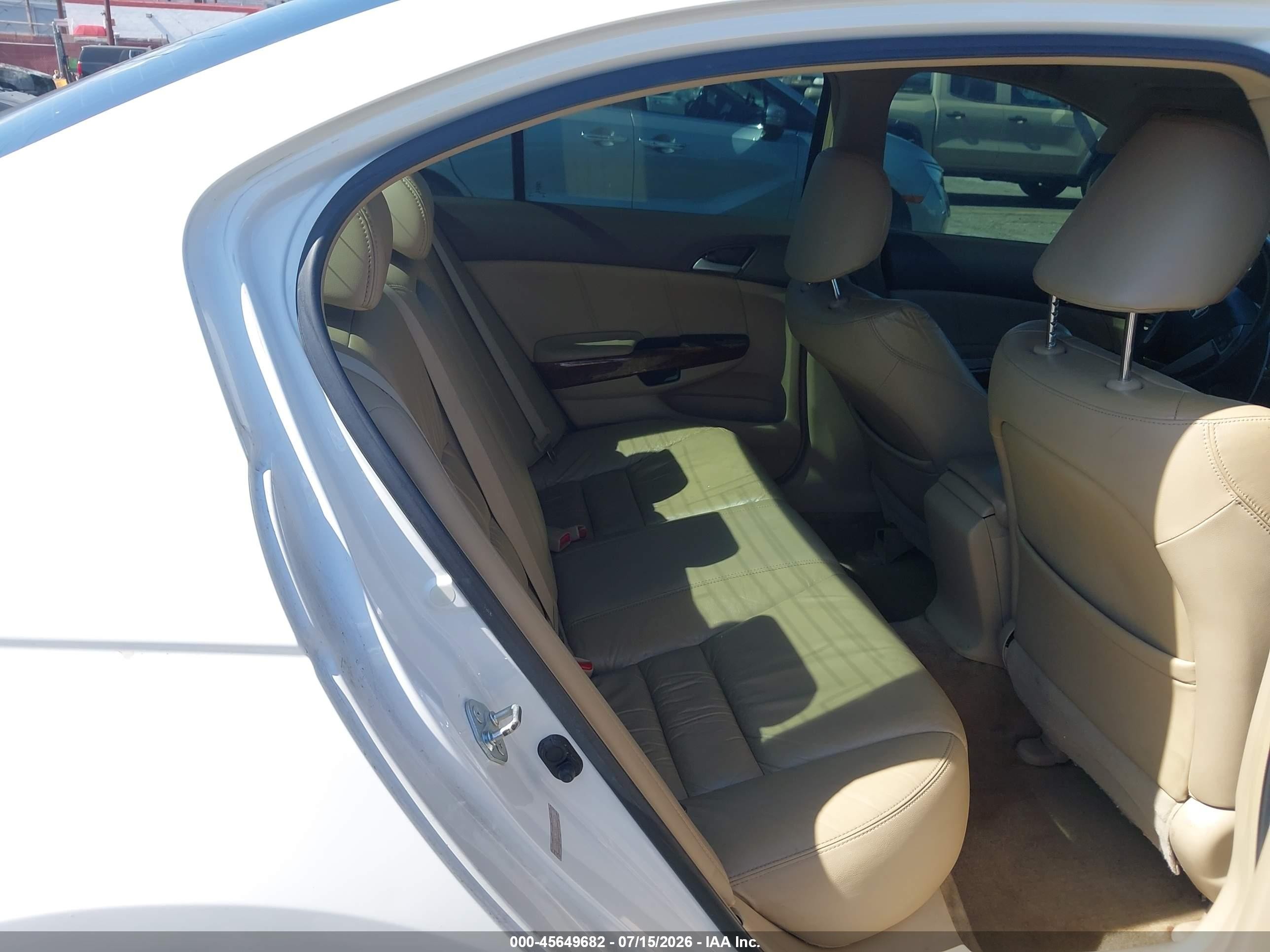 2008 Honda Accord 2.4 Ex-l White vin: 1HGCP26878A111346