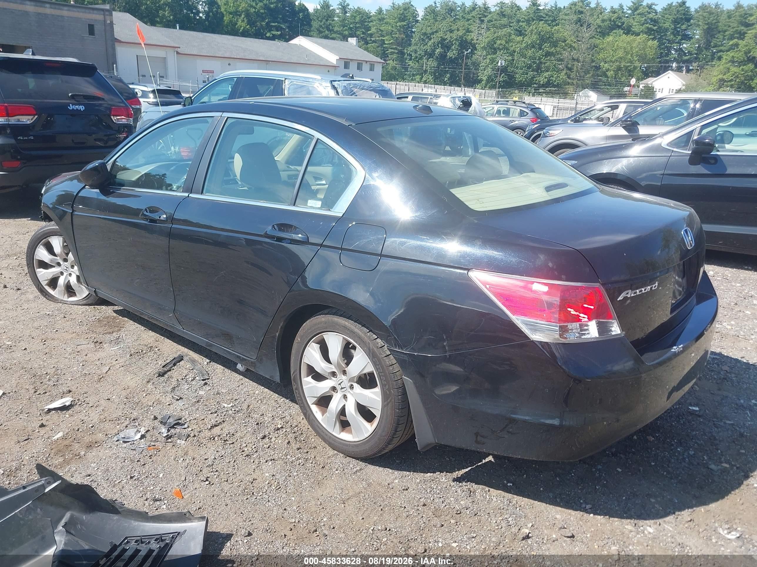 2008 Honda Accord 2.4 Ex-l Black vin: 1HGCP26878A147604