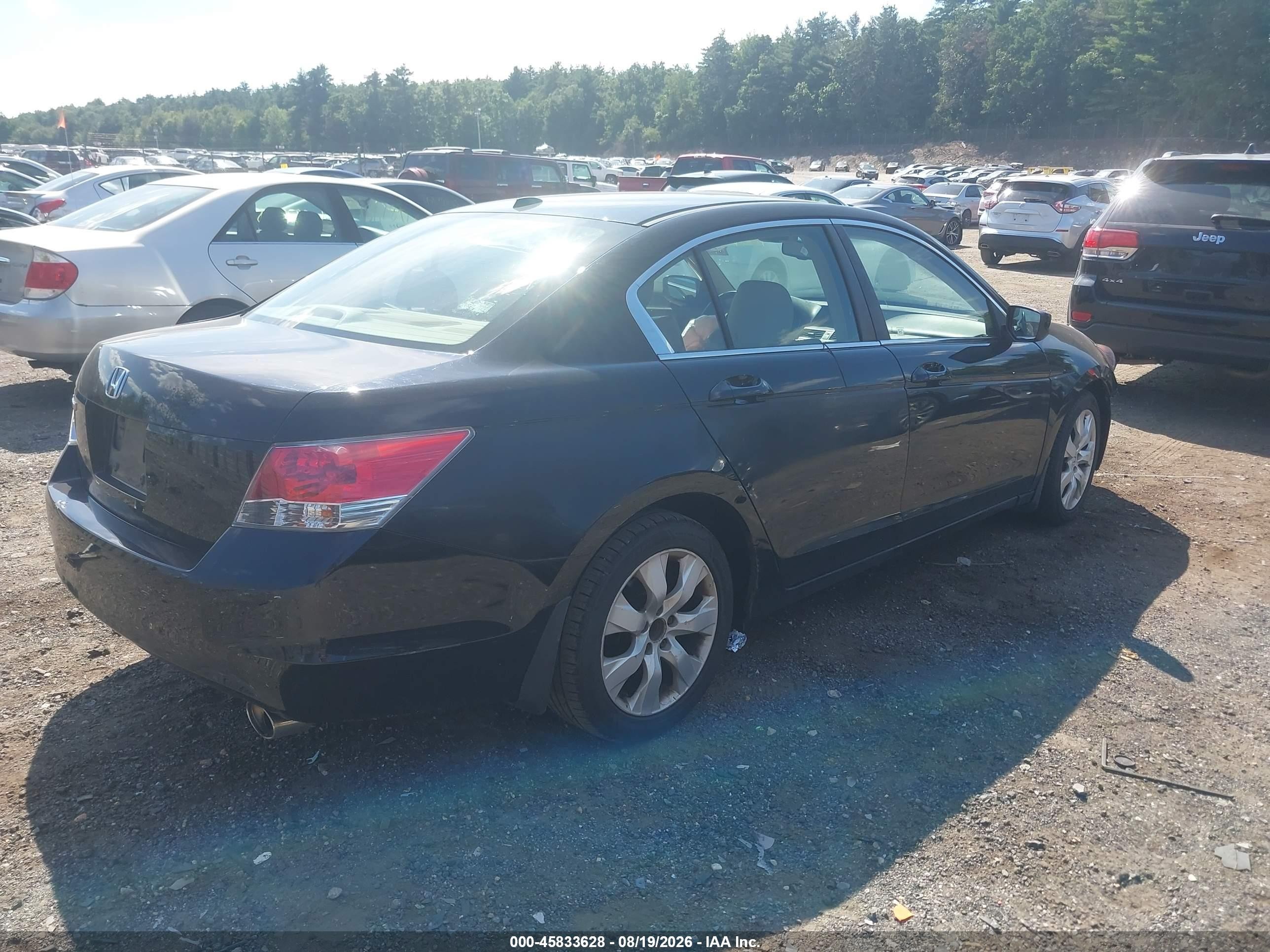 2008 Honda Accord 2.4 Ex-l Black vin: 1HGCP26878A147604