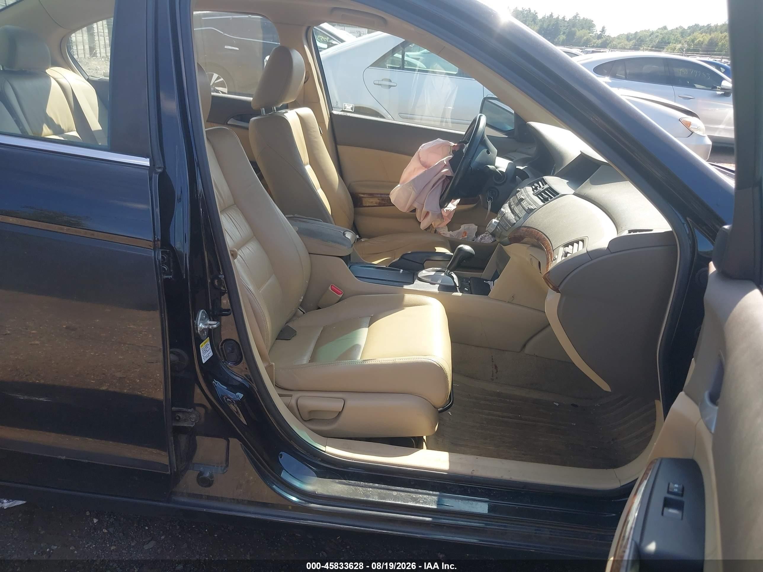 2008 Honda Accord 2.4 Ex-l Black vin: 1HGCP26878A147604