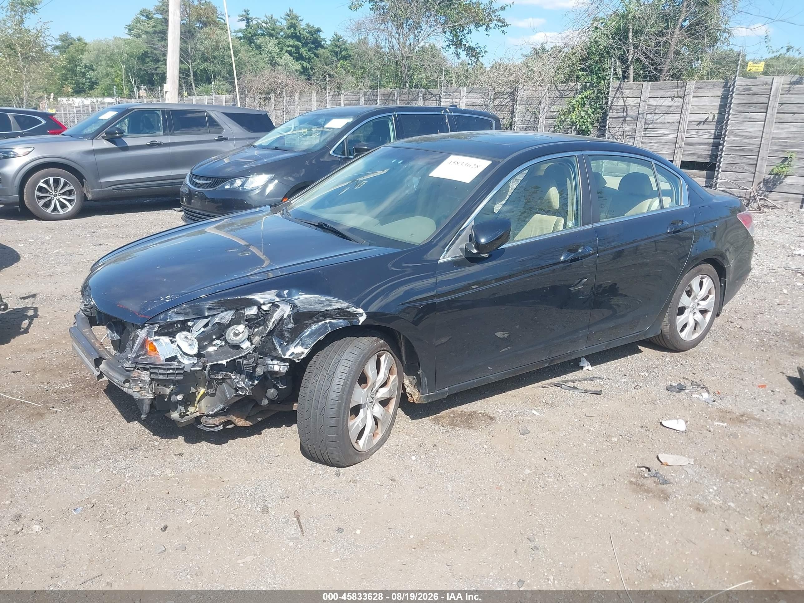 2008 Honda Accord 2.4 Ex-l Black vin: 1HGCP26878A147604
