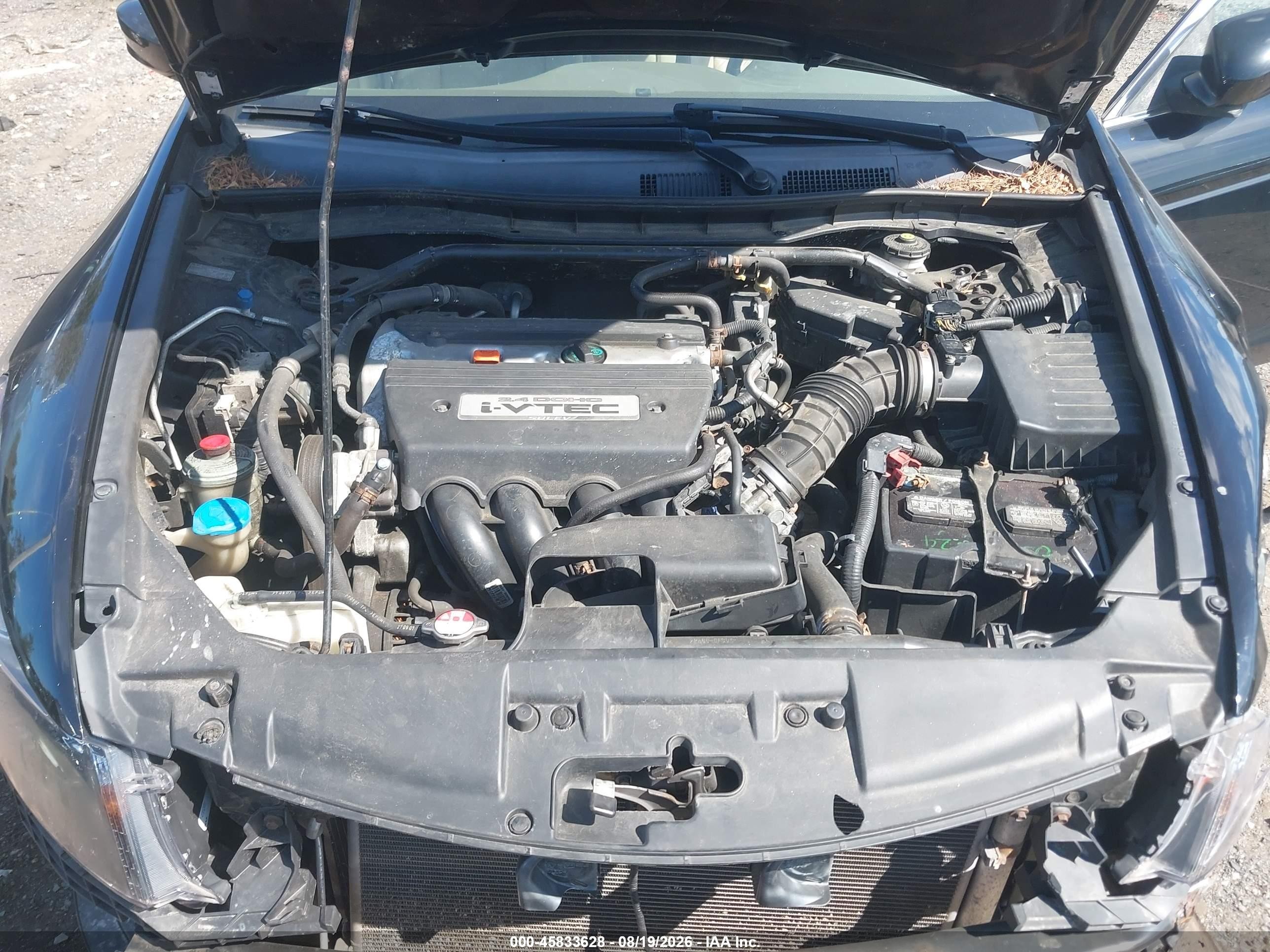 2008 Honda Accord 2.4 Ex-l Black vin: 1HGCP26878A147604