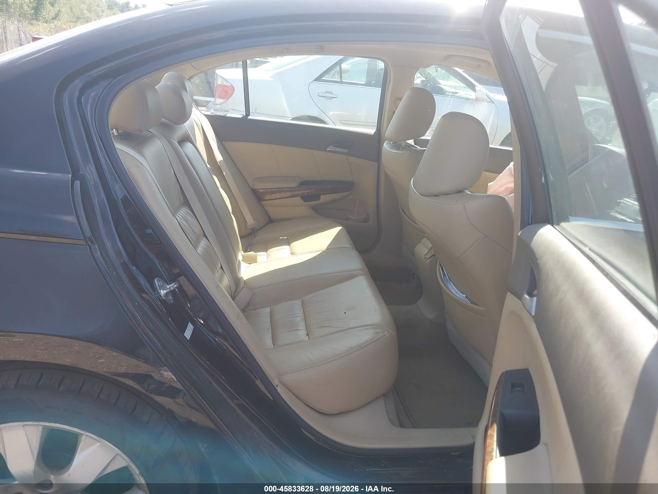 2008 Honda Accord 2.4 Ex-l Black vin: 1HGCP26878A147604