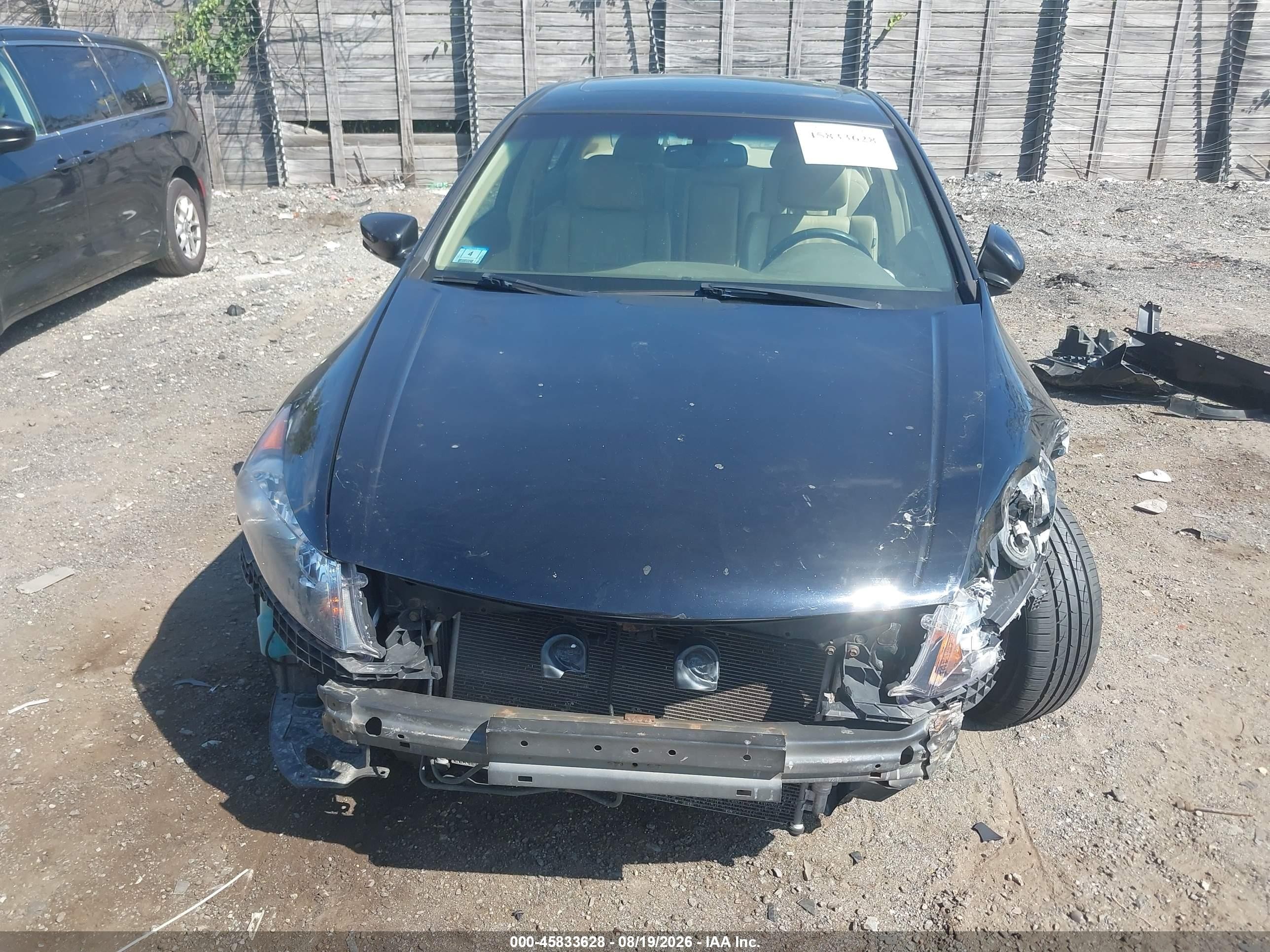 2008 Honda Accord 2.4 Ex-l Black vin: 1HGCP26878A147604