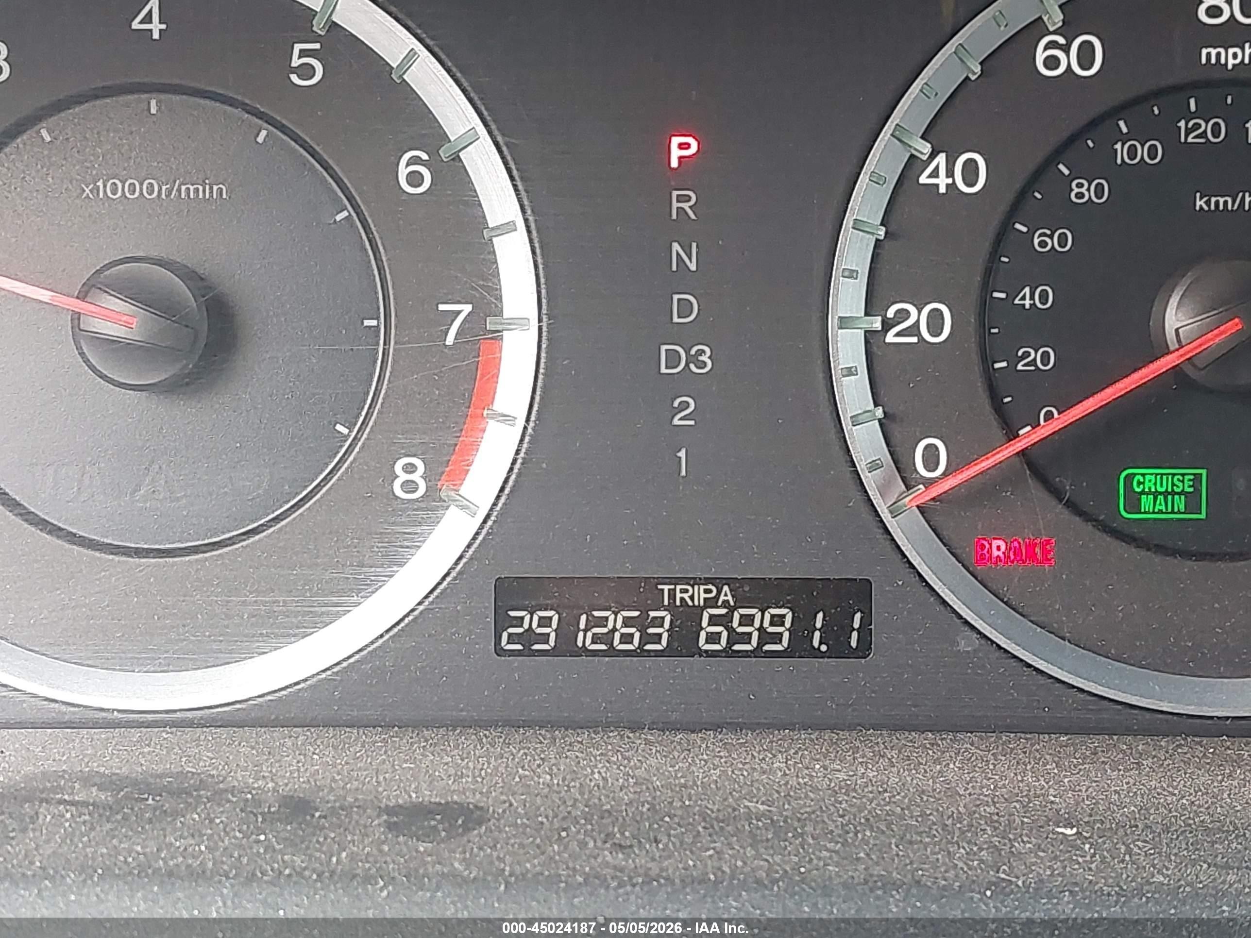 2009 Honda Accord 2.4 Ex-l Серый vin: 1HGCP26879A000698