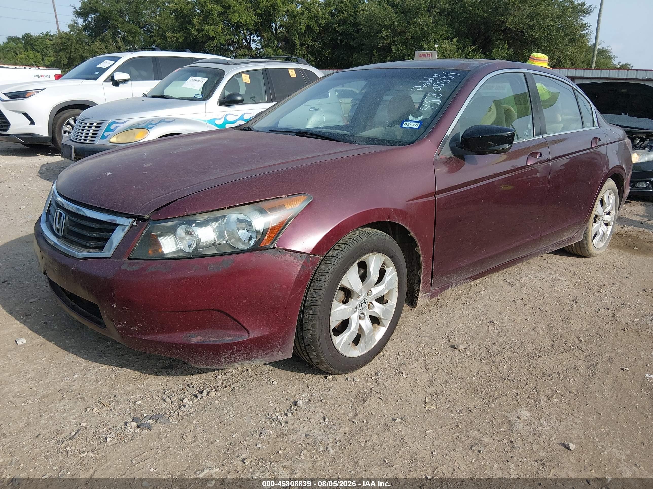 2009 Honda Accord 2.4 Ex-l Темно-бордовый vin: 1HGCP26879A028047