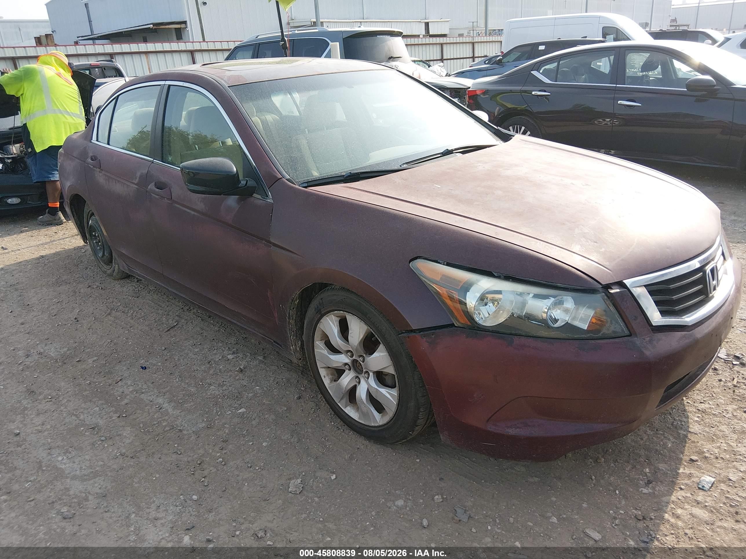 2009 Honda Accord 2.4 Ex-l Темно-бордовый vin: 1HGCP26879A028047