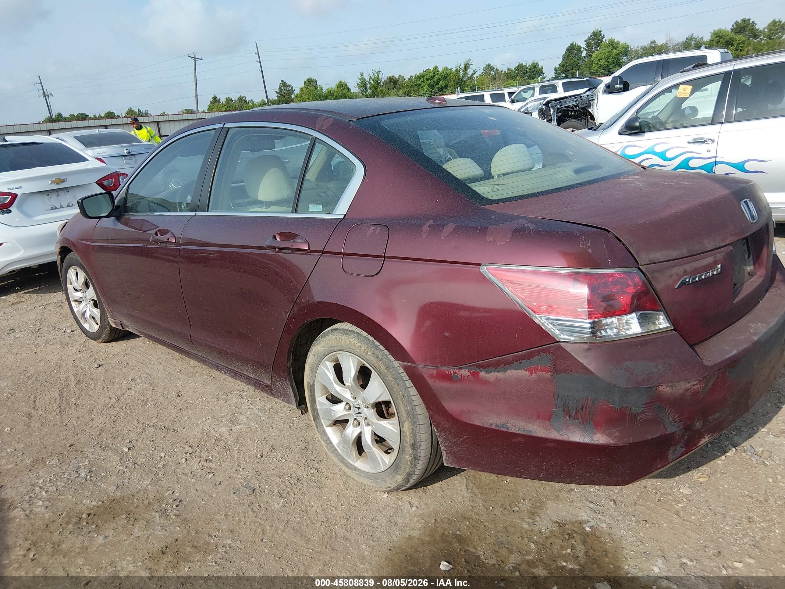2009 Honda Accord 2.4 Ex-l Темно-бордовый vin: 1HGCP26879A028047