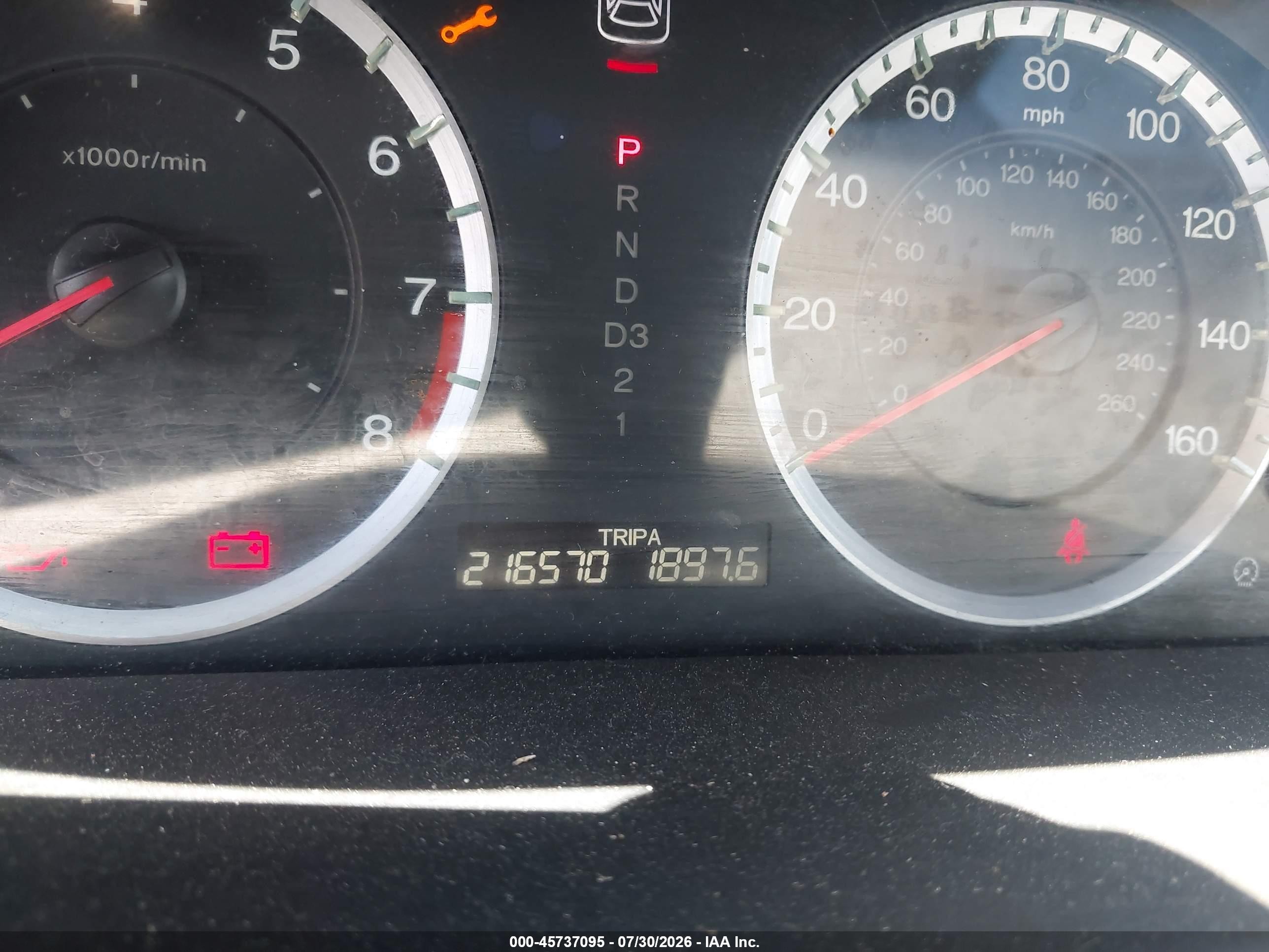 2009 Honda Accord 2.4 Ex-l Burgundy vin: 1HGCP26879A052381