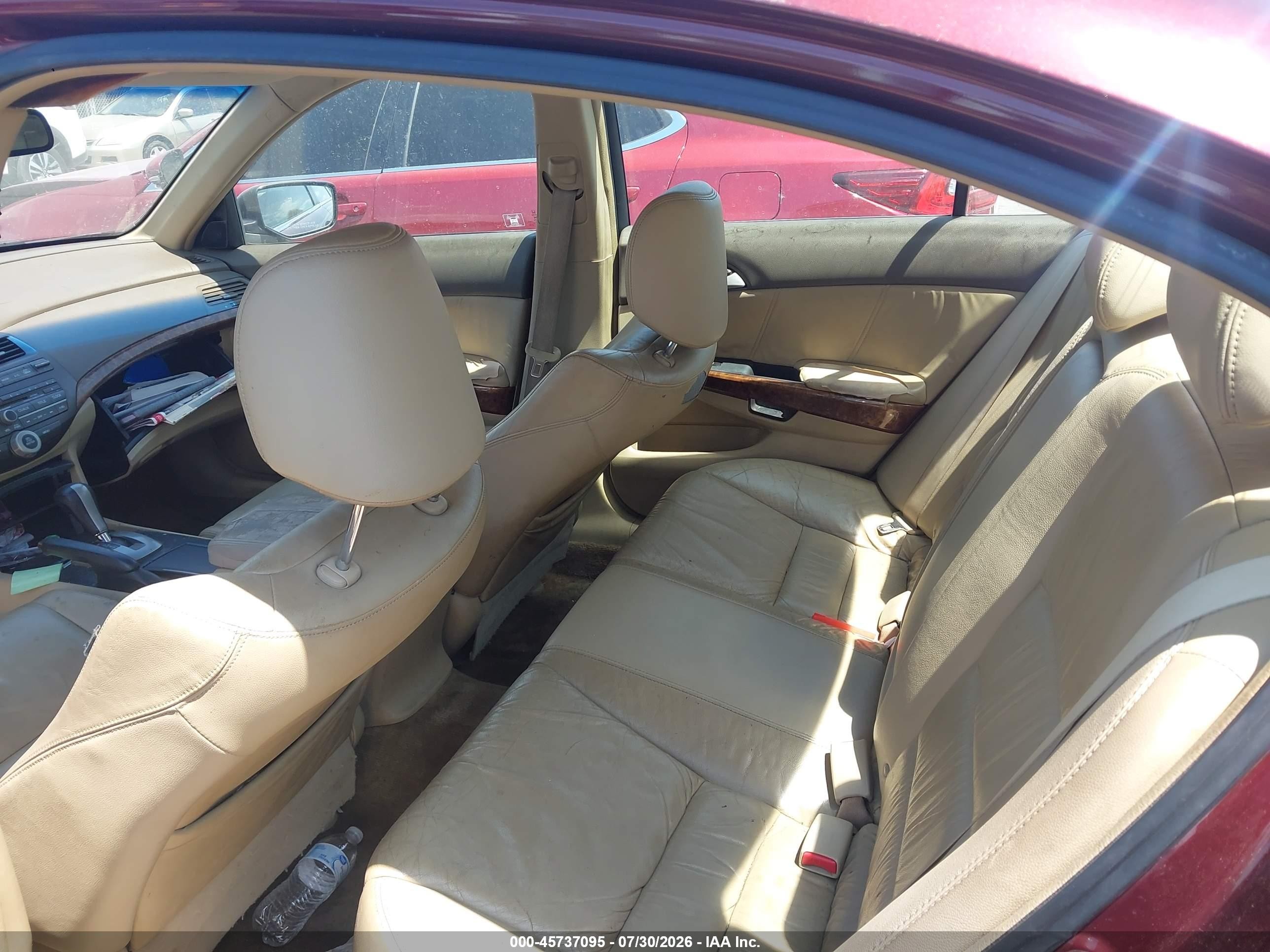 2009 Honda Accord 2.4 Ex-l Burgundy vin: 1HGCP26879A052381