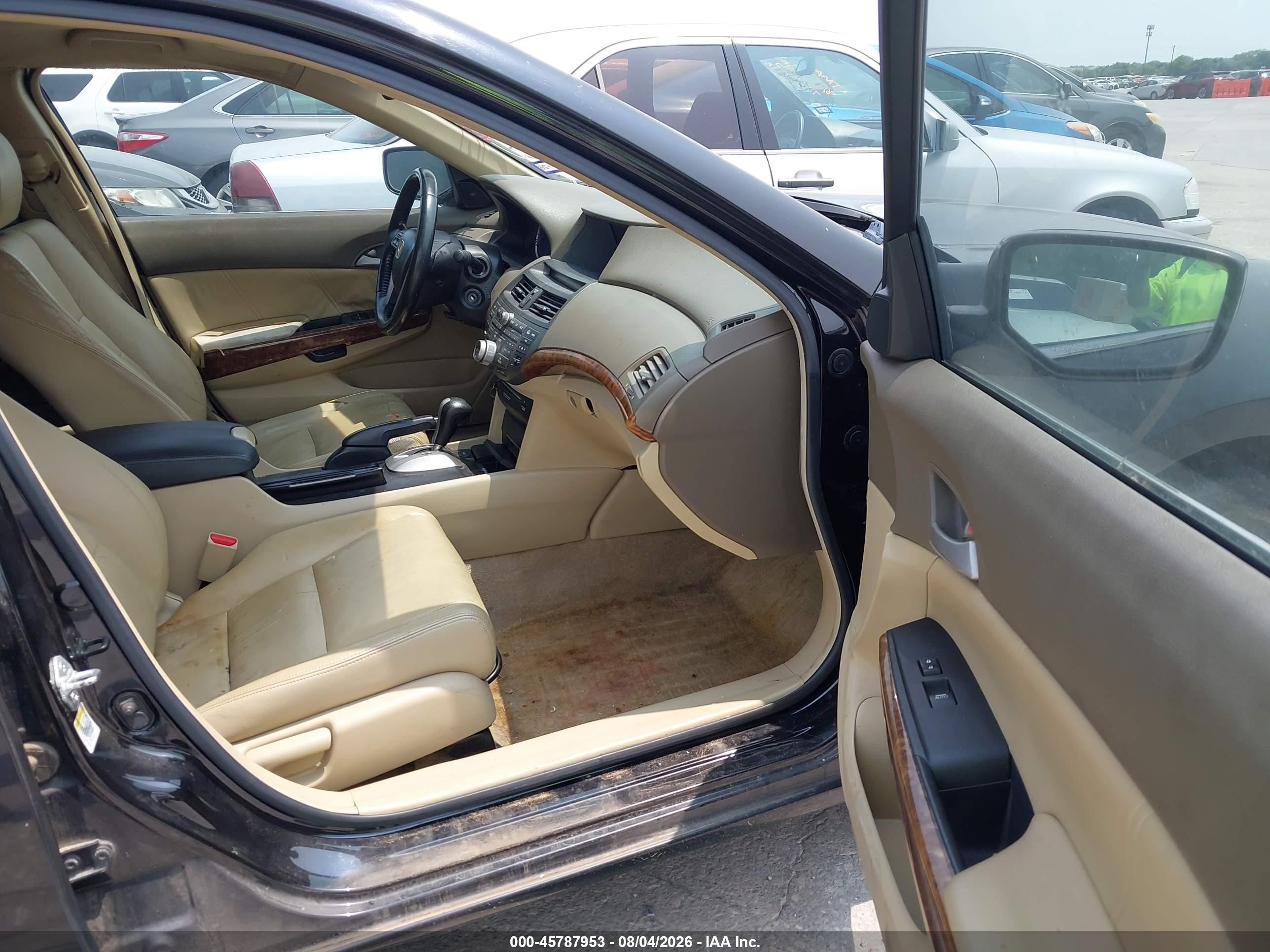 2009 Honda Accord 2.4 Ex-l Black vin: 1HGCP26879A102230