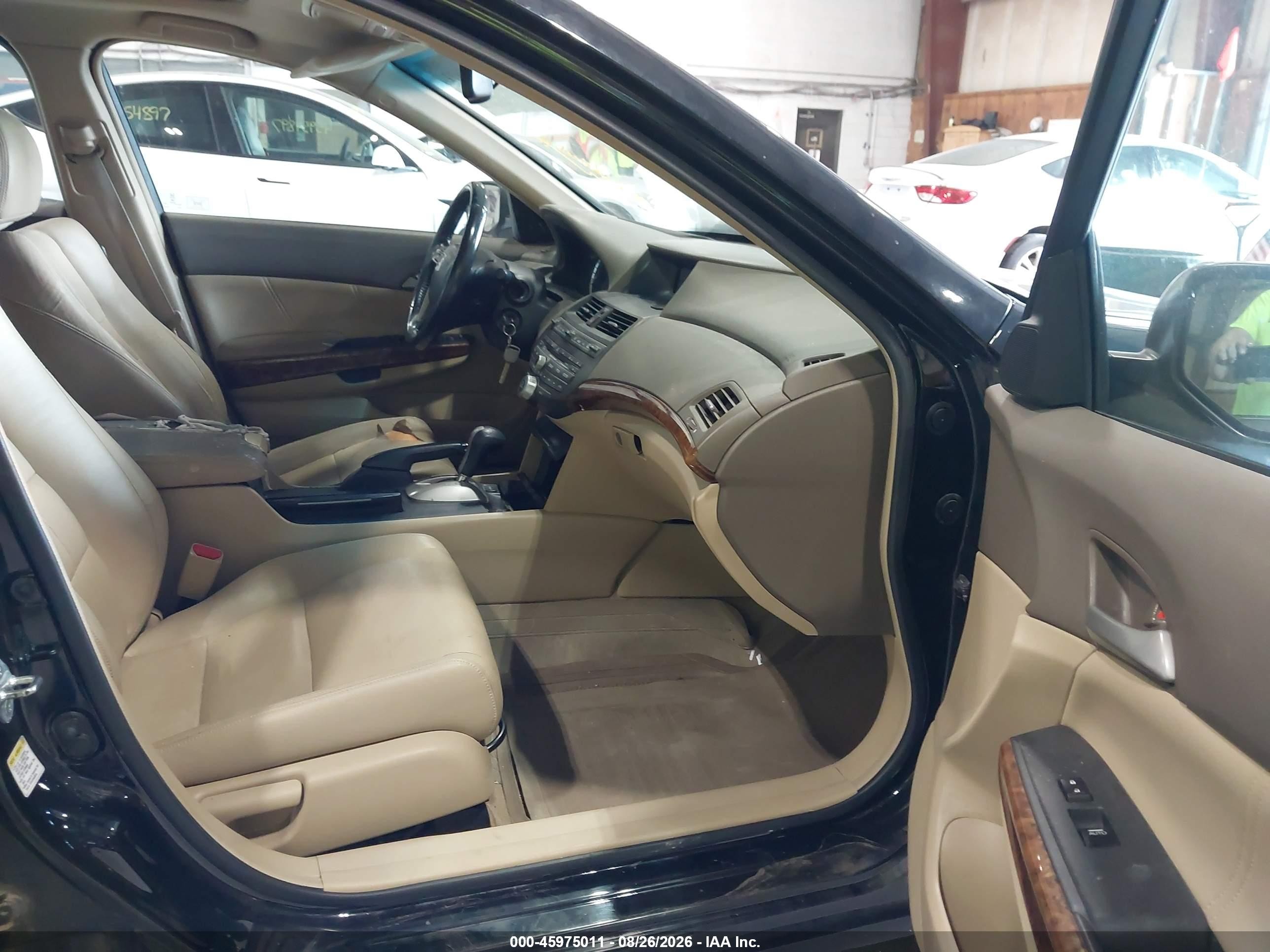 2009 Honda Accord 2.4 Ex-l Black vin: 1HGCP26879A182239