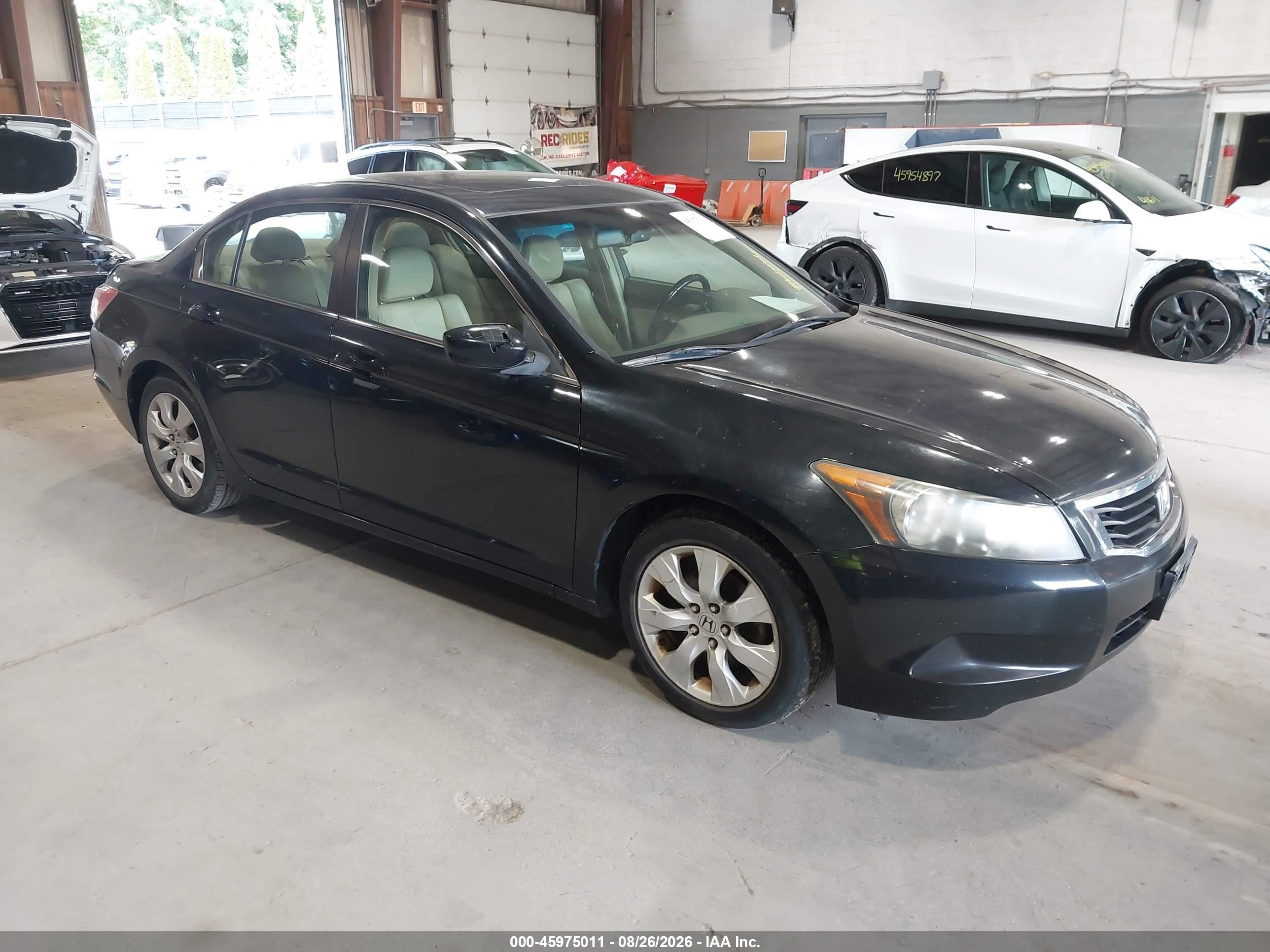 2009 Honda Accord 2.4 Ex-l Black vin: 1HGCP26879A182239