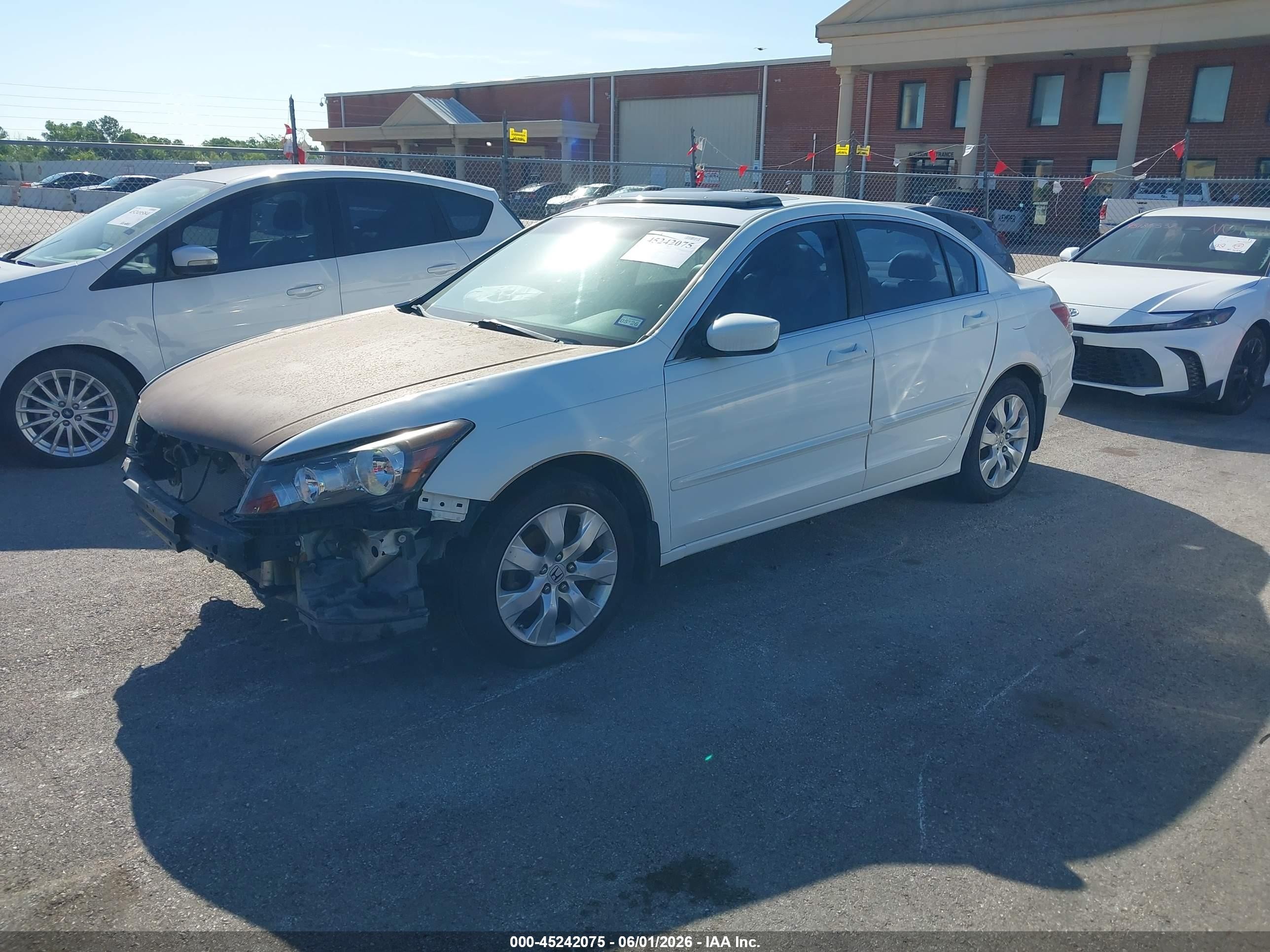 2008 Honda Accord 2.4 Ex-l White vin: 1HGCP26888A030341