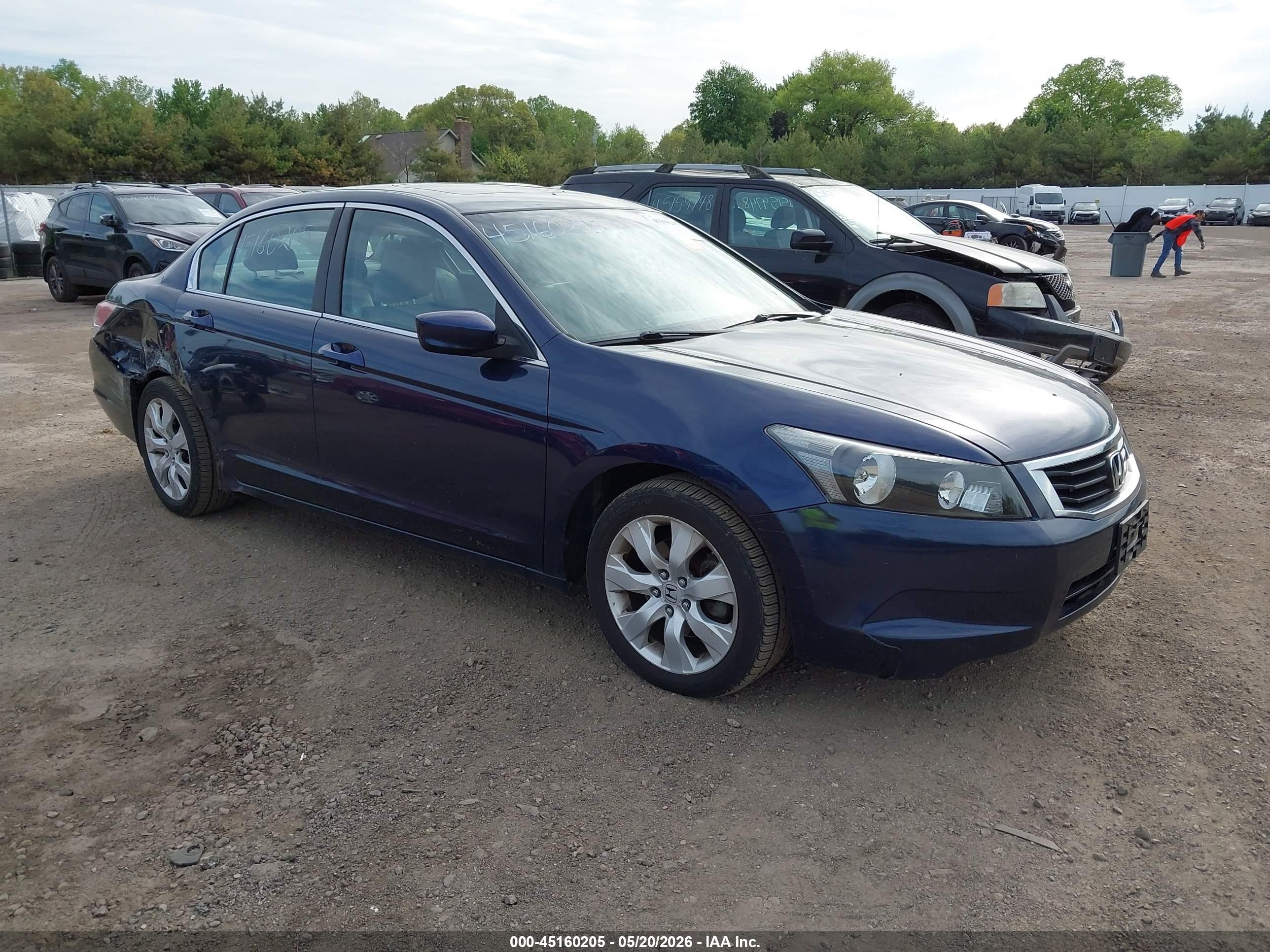2008 Honda Accord 2.4 Ex-l Blue vin: 1HGCP26888A040402
