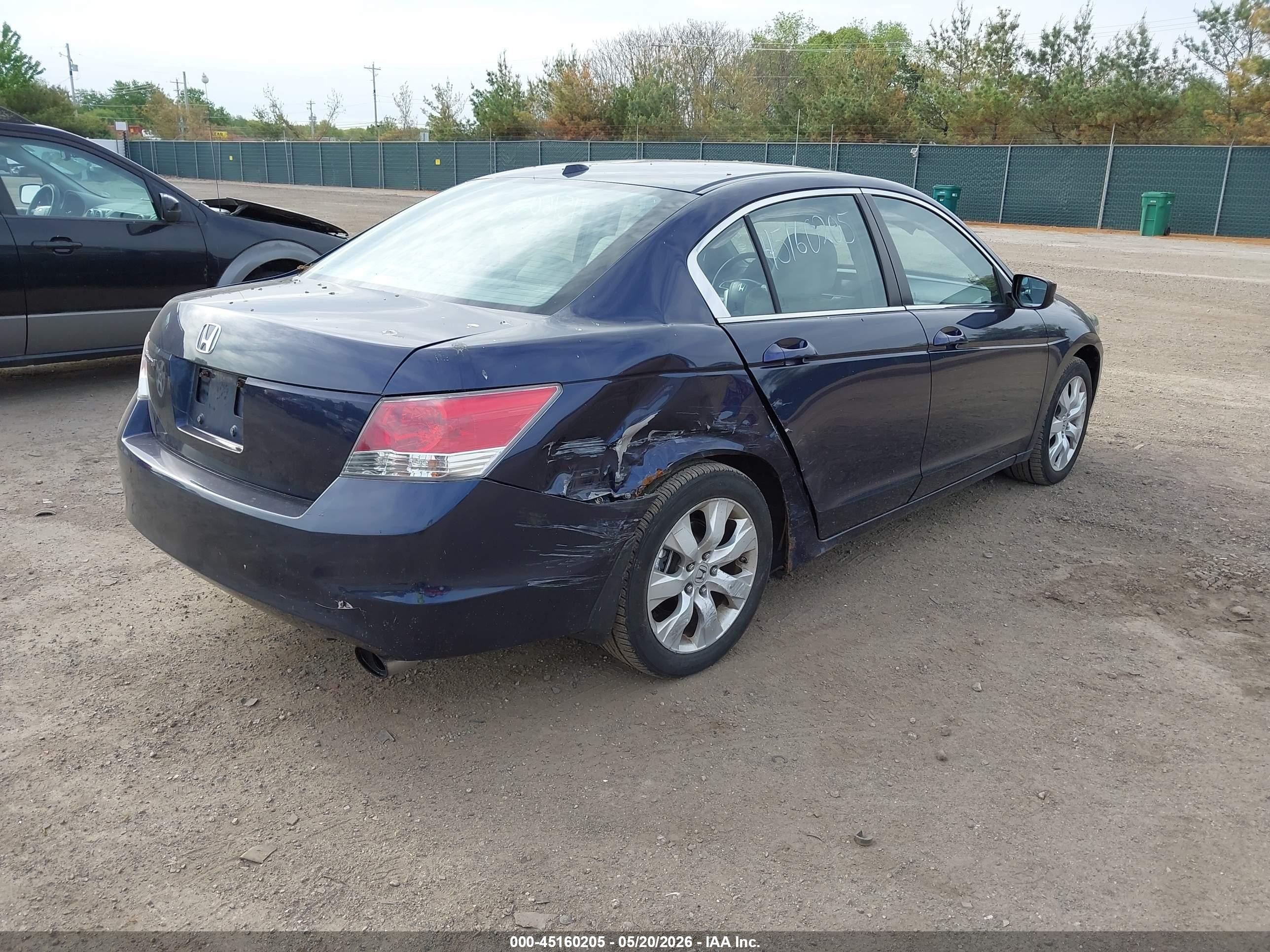 2008 Honda Accord 2.4 Ex-l Blue vin: 1HGCP26888A040402