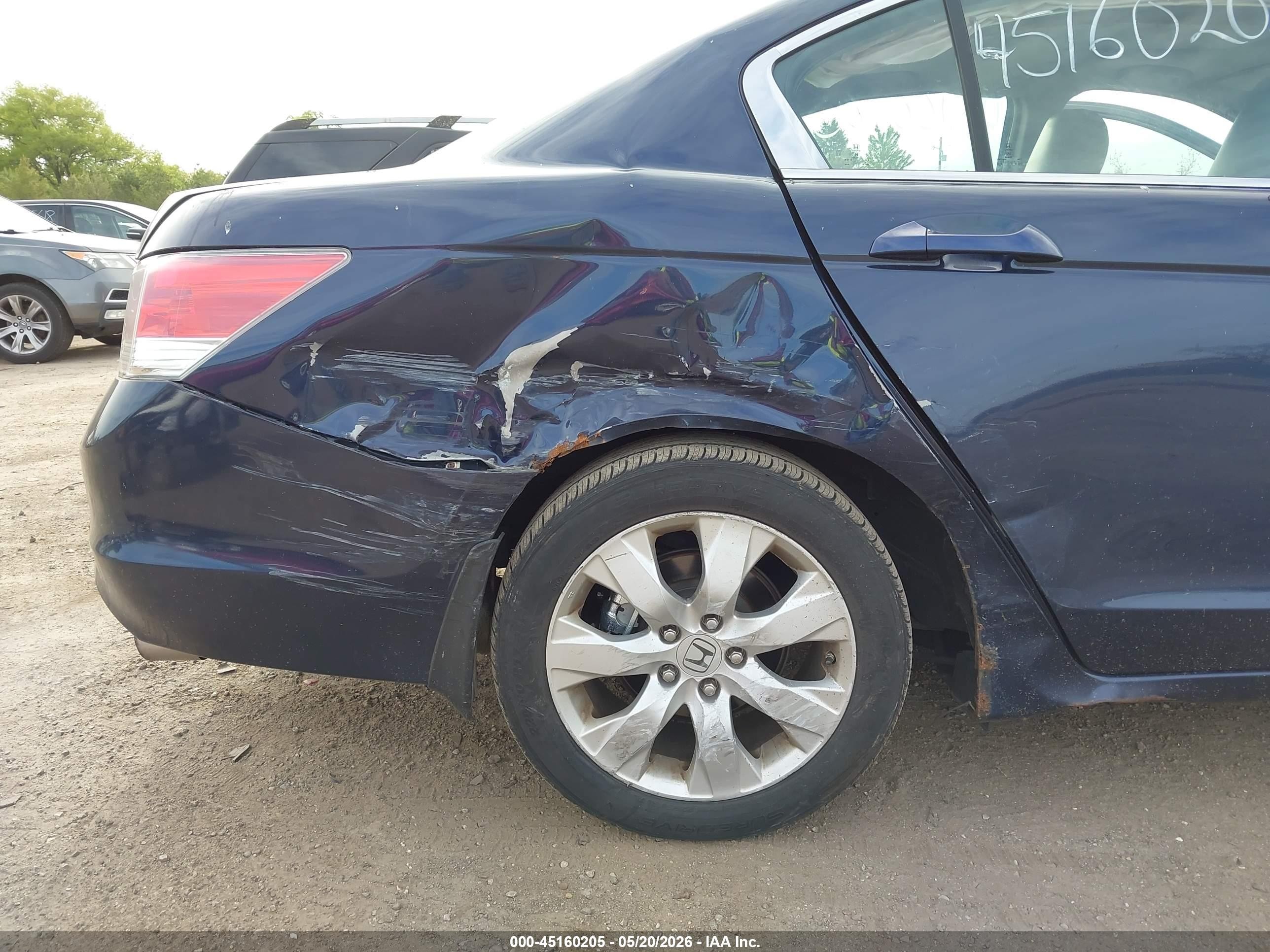 2008 Honda Accord 2.4 Ex-l Blue vin: 1HGCP26888A040402