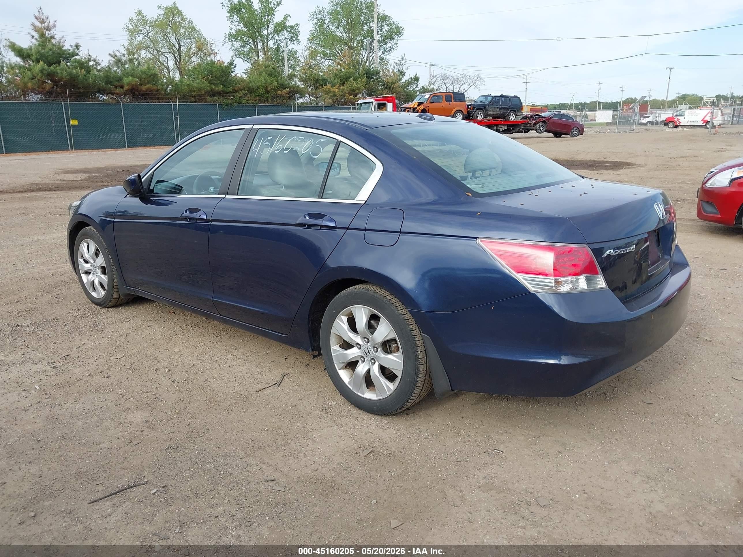 2008 Honda Accord 2.4 Ex-l Blue vin: 1HGCP26888A040402