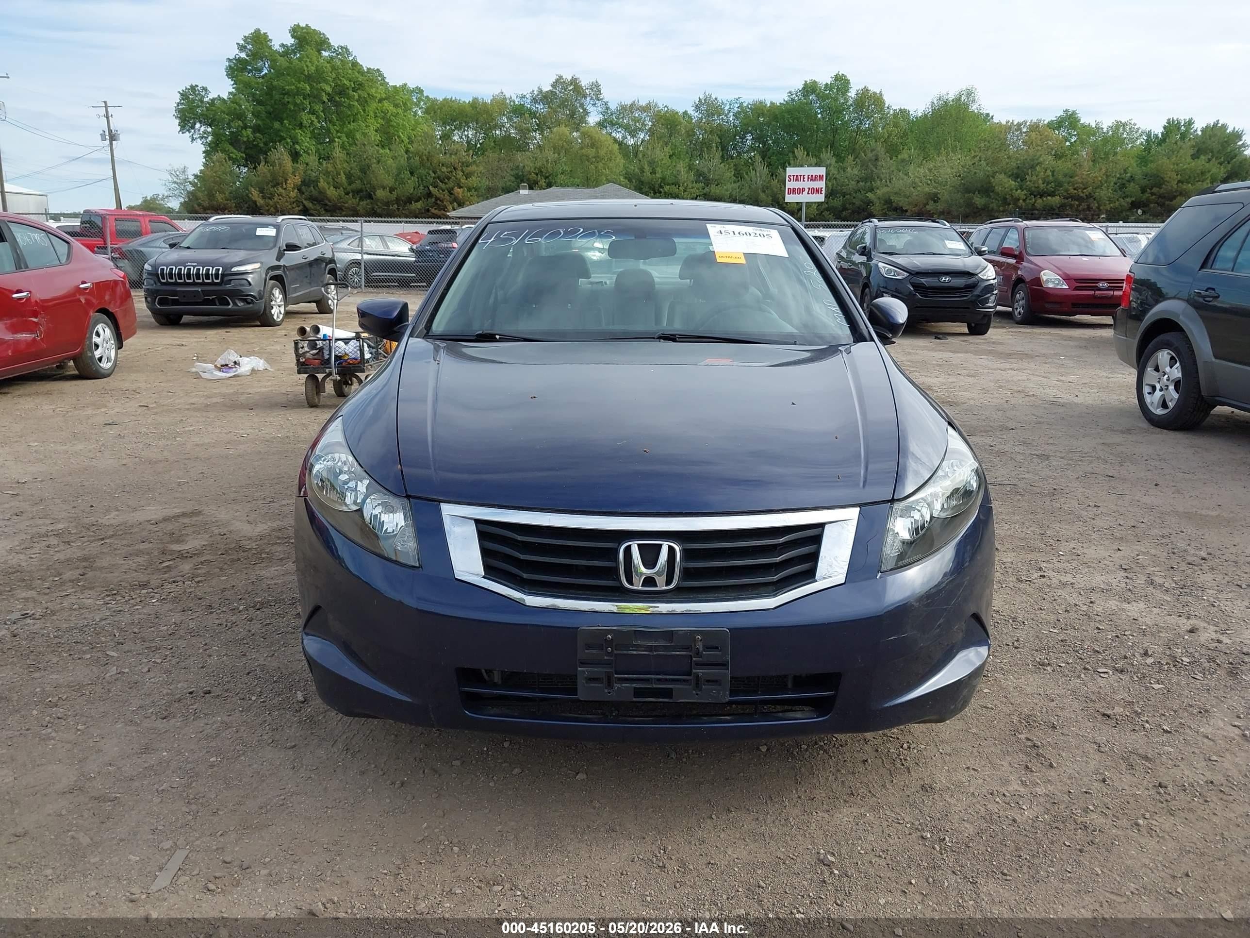 2008 Honda Accord 2.4 Ex-l Blue vin: 1HGCP26888A040402