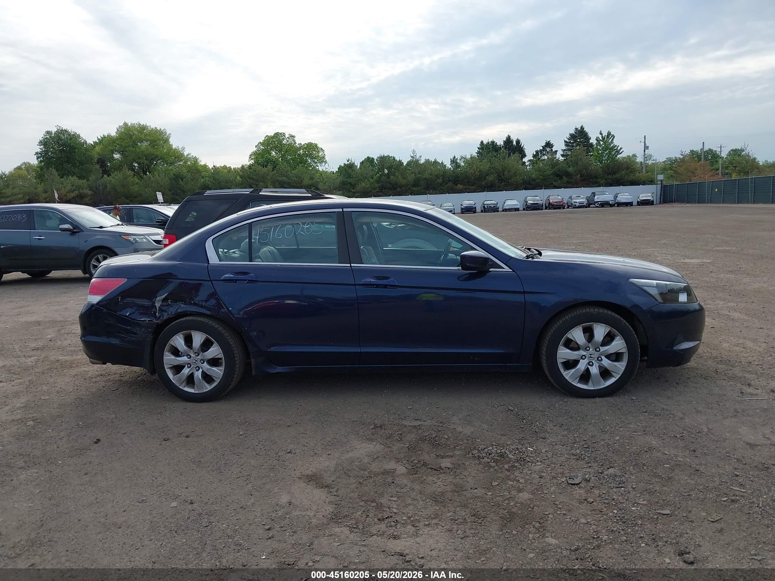 2008 Honda Accord 2.4 Ex-l Blue vin: 1HGCP26888A040402