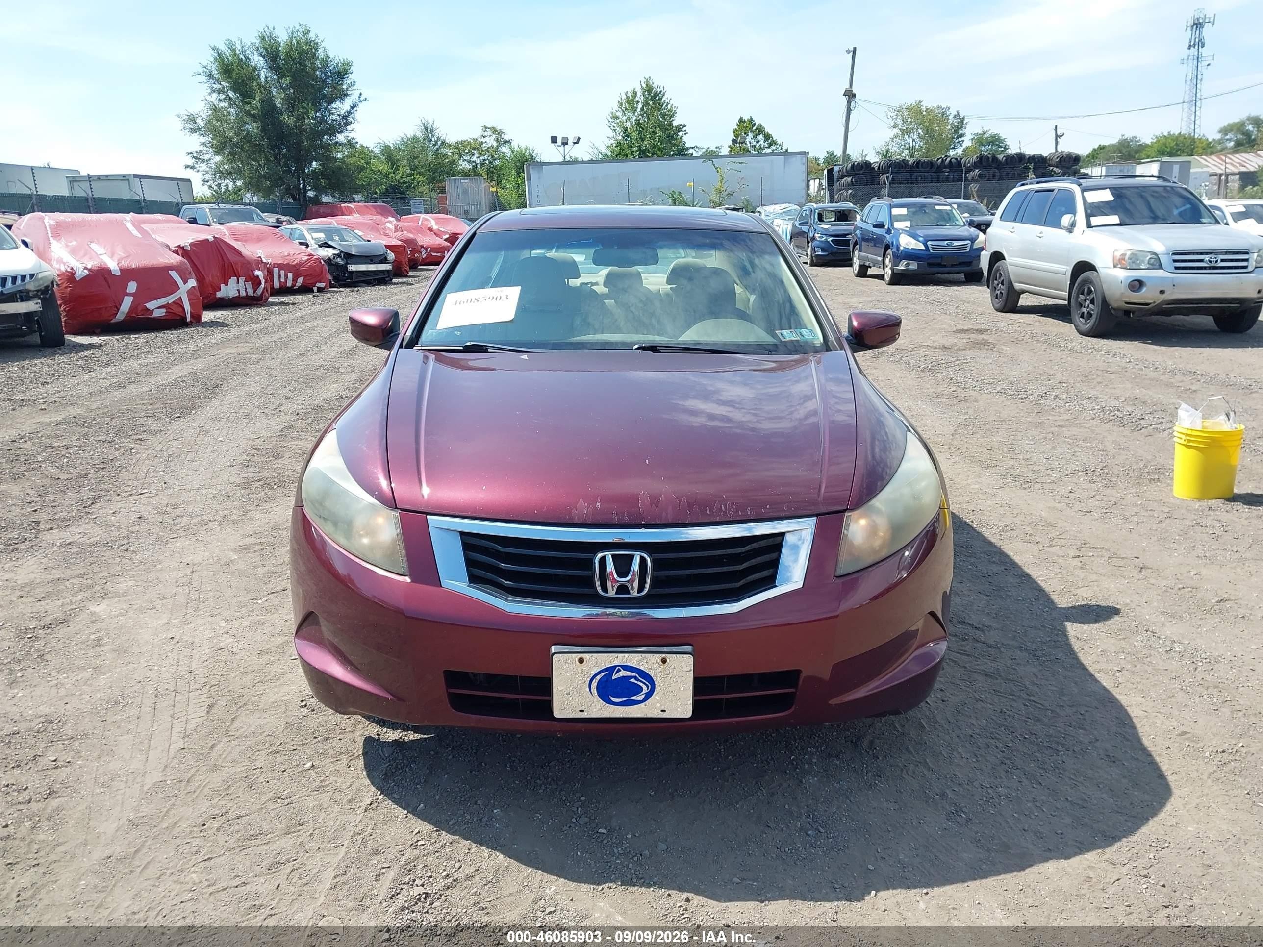 2008 Honda Accord 2.4 Ex-l Maroon vin: 1HGCP26888A087655