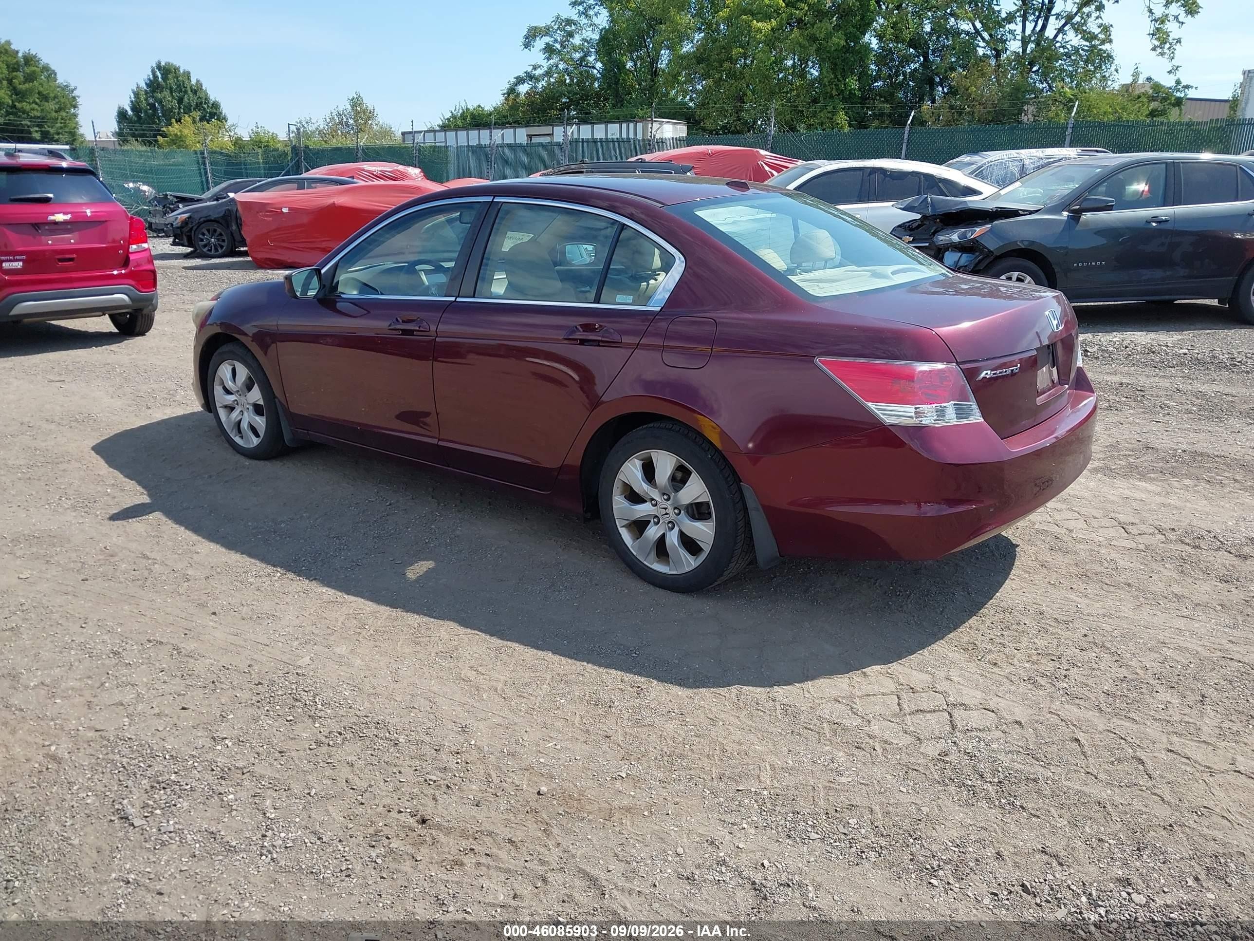 2008 Honda Accord 2.4 Ex-l Maroon vin: 1HGCP26888A087655