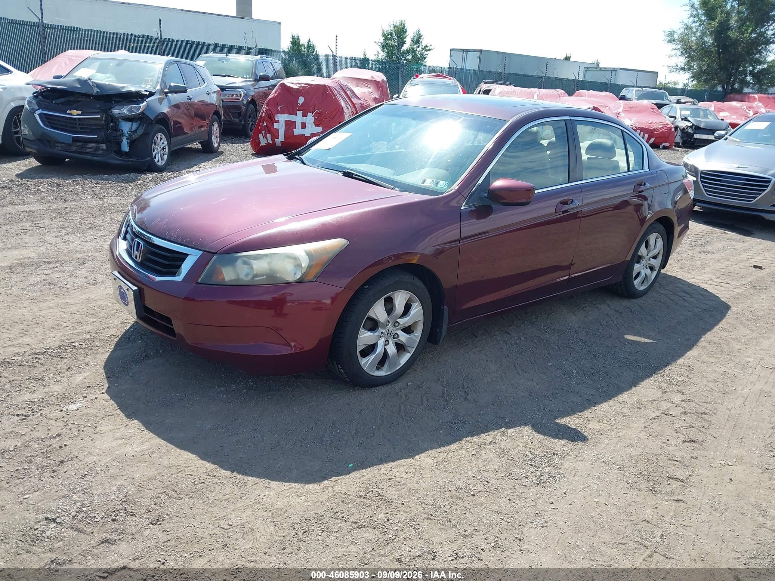 2008 Honda Accord 2.4 Ex-l Maroon vin: 1HGCP26888A087655