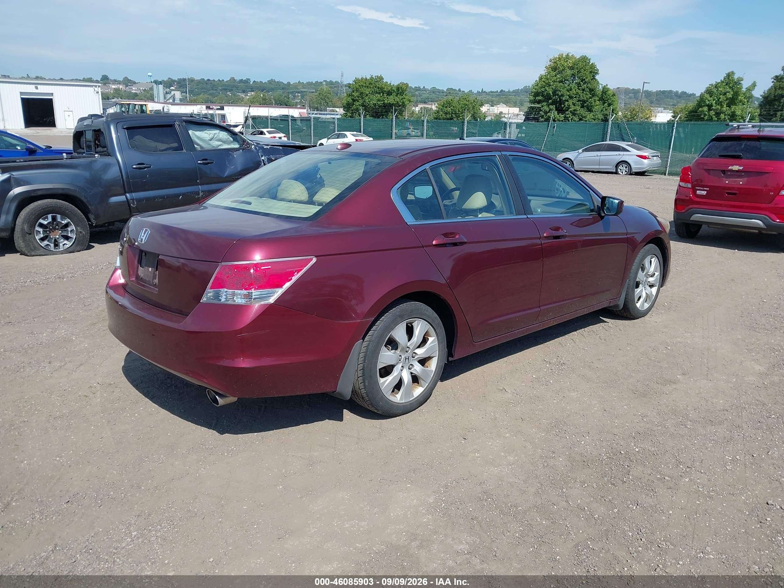 2008 Honda Accord 2.4 Ex-l Maroon vin: 1HGCP26888A087655