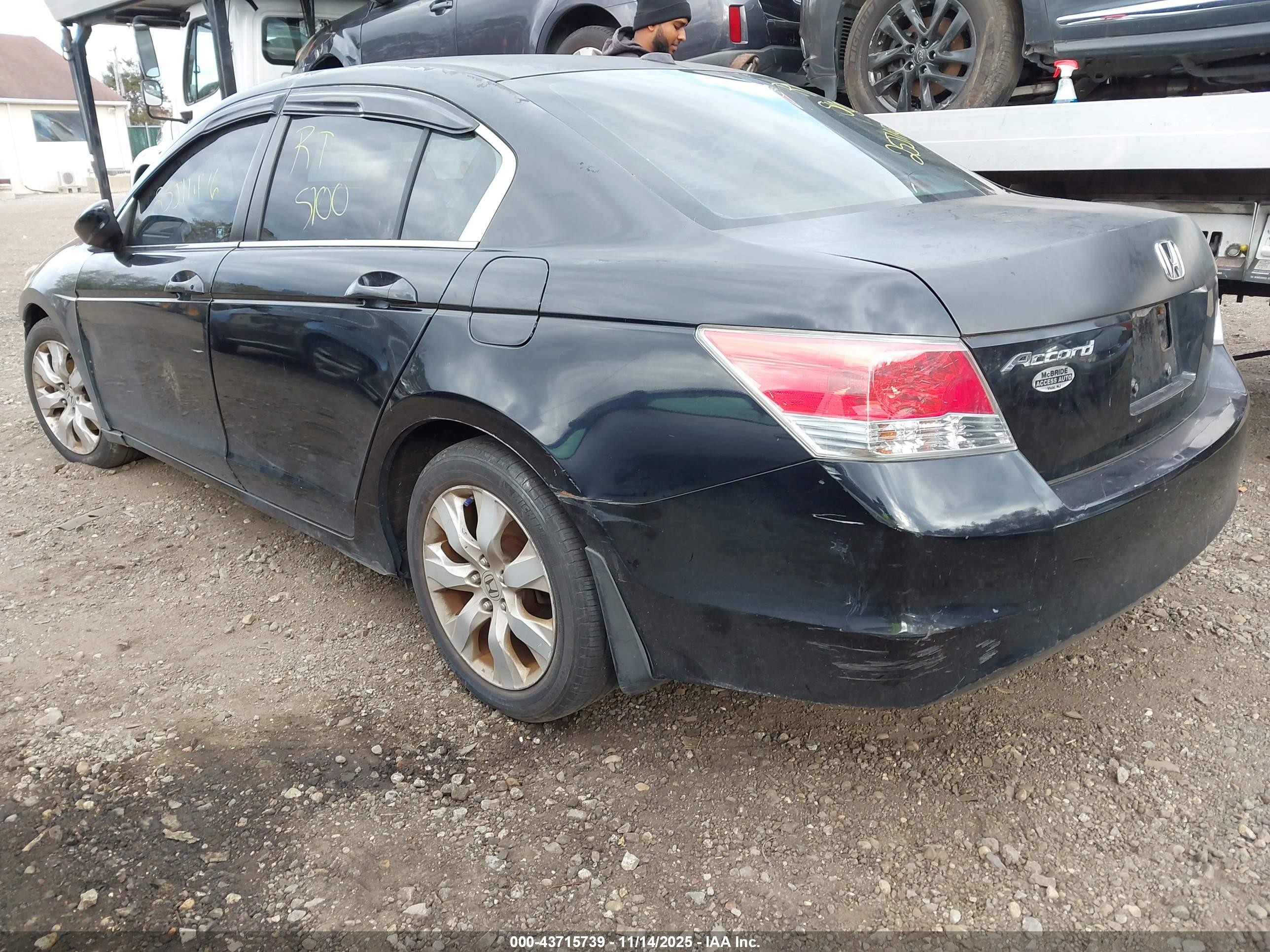 2008 Honda Accord 2.4 Ex-l Black vin: 1HGCP26888A094234