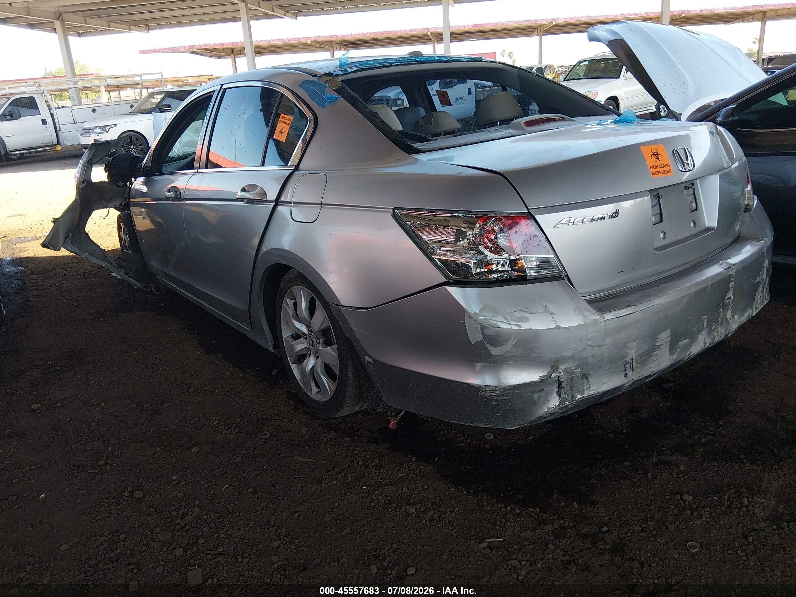 2008 Honda Accord 2.4 Ex-l Gray vin: 1HGCP26888A122856