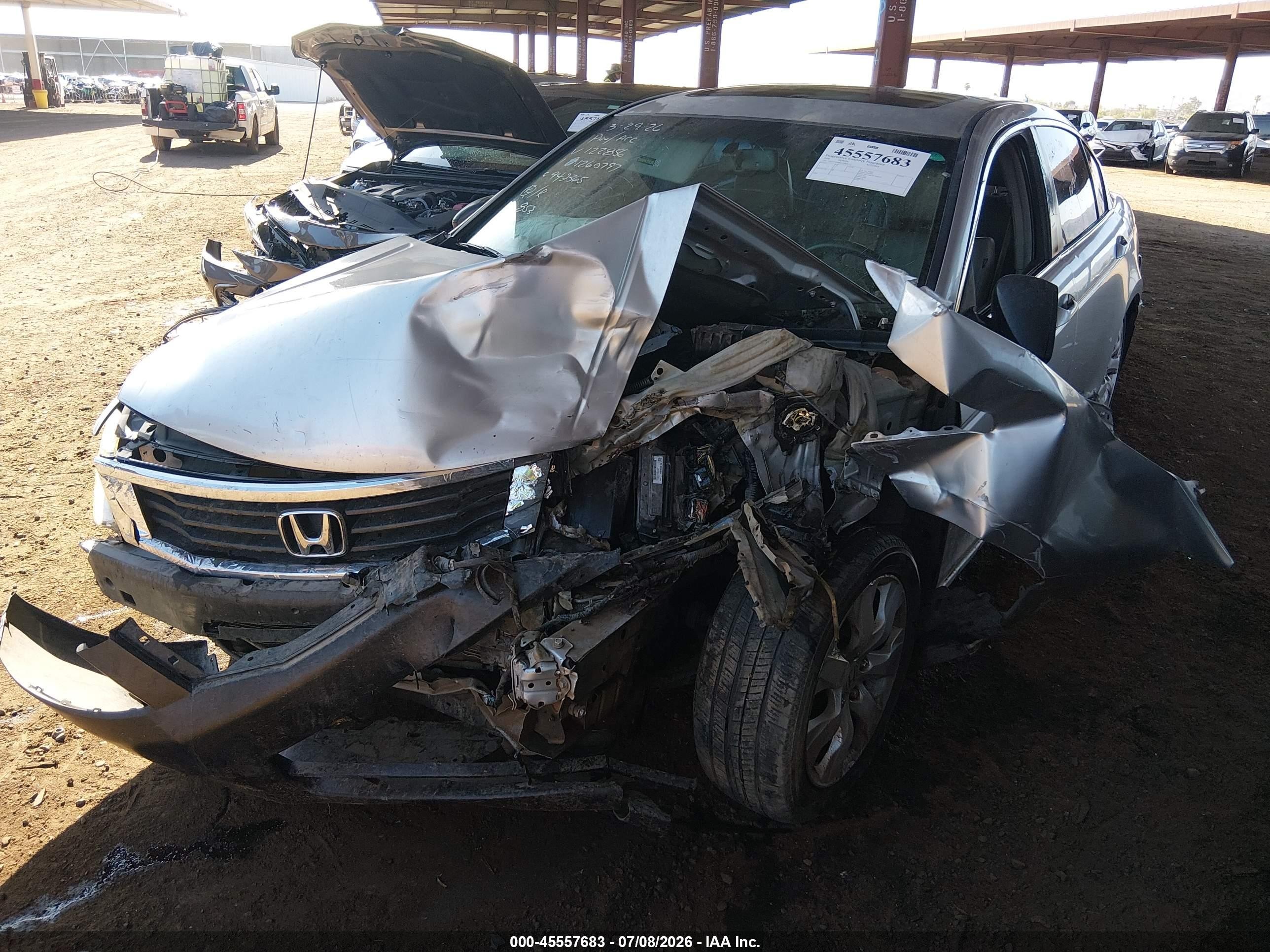 2008 Honda Accord 2.4 Ex-l Gray vin: 1HGCP26888A122856