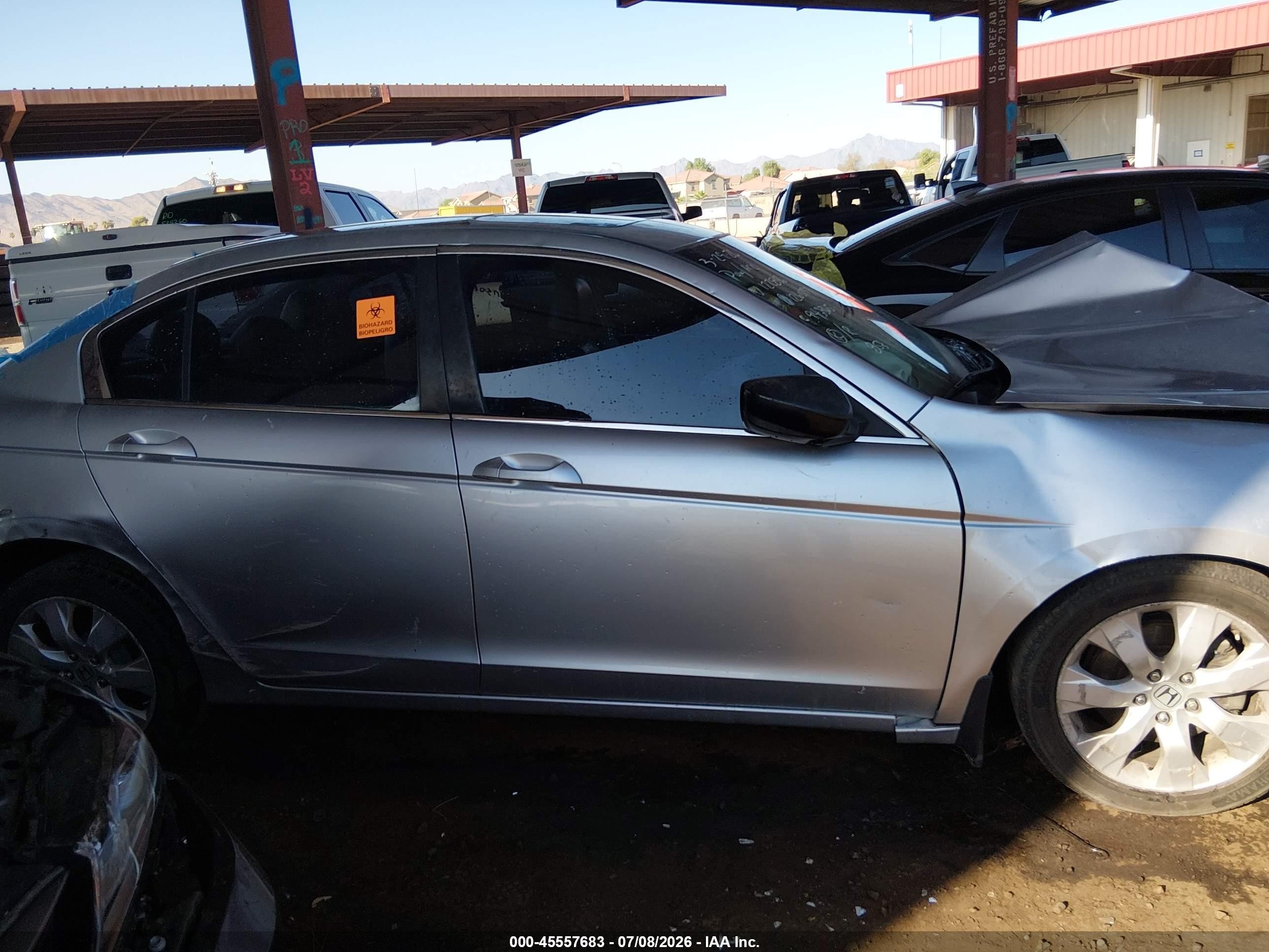 2008 Honda Accord 2.4 Ex-l Gray vin: 1HGCP26888A122856