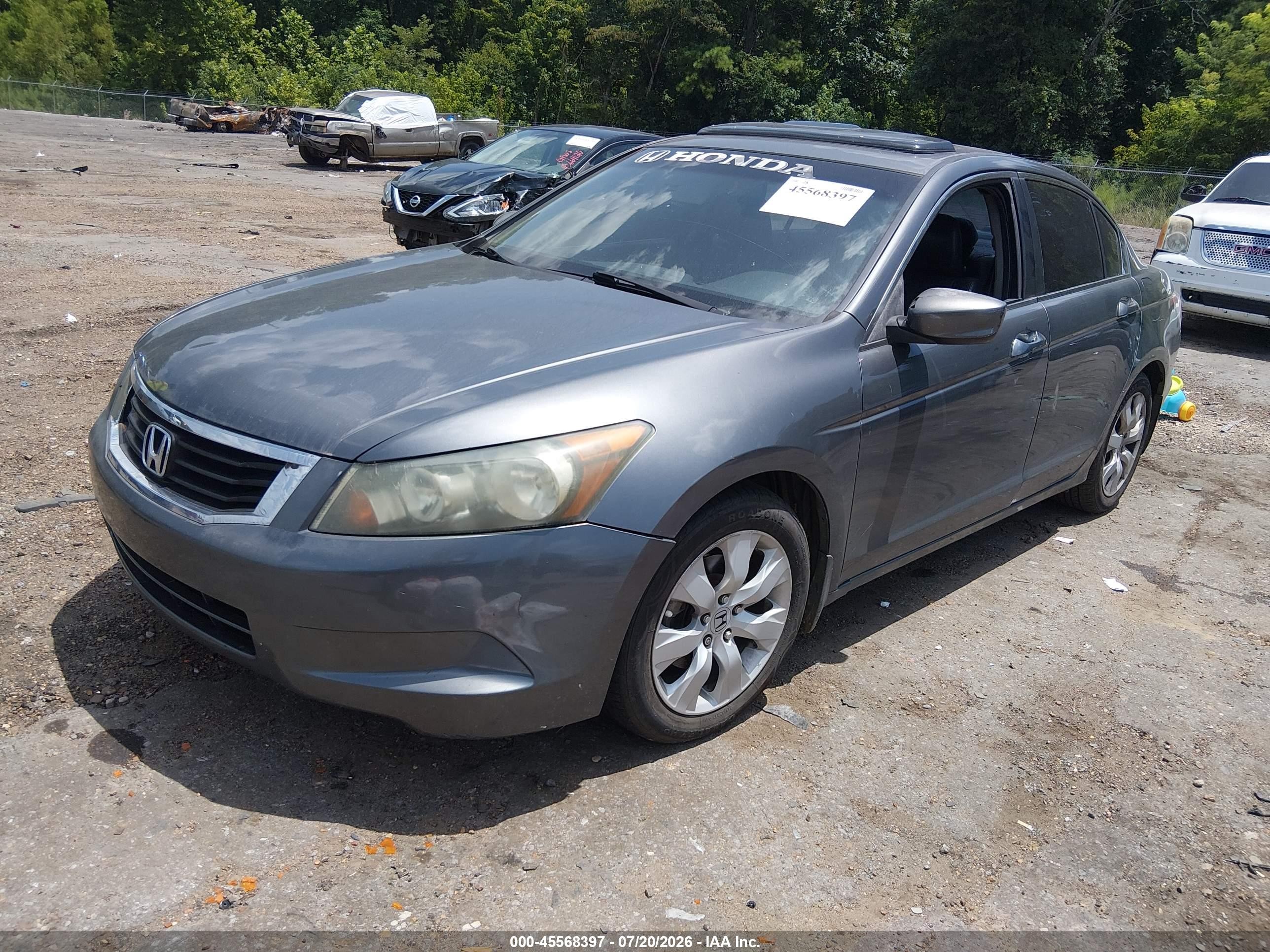 2008 Honda Accord 2.4 Ex-l Gray vin: 1HGCP26888A131623