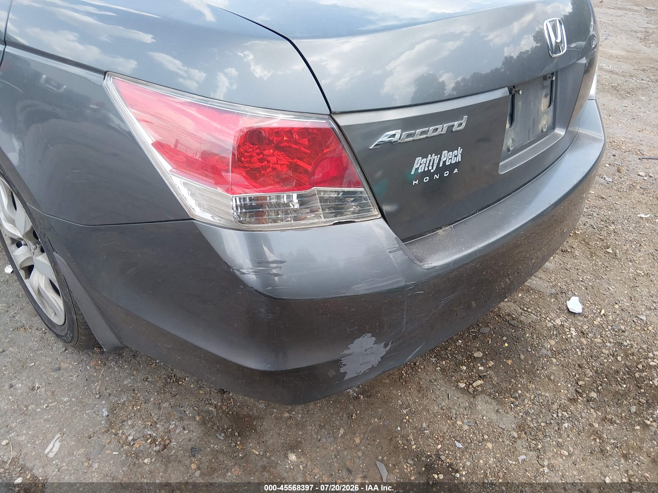2008 Honda Accord 2.4 Ex-l Gray vin: 1HGCP26888A131623