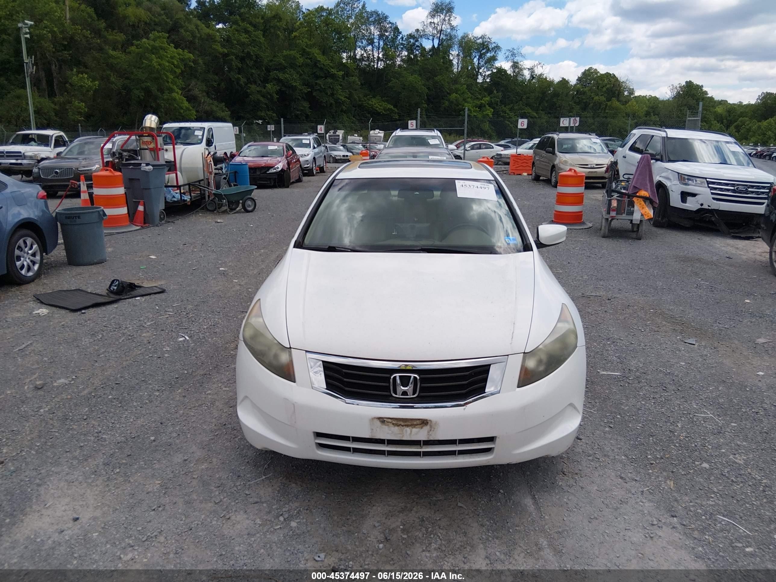 2008 Honda Accord 2.4 Ex-l White vin: 1HGCP26888A145196