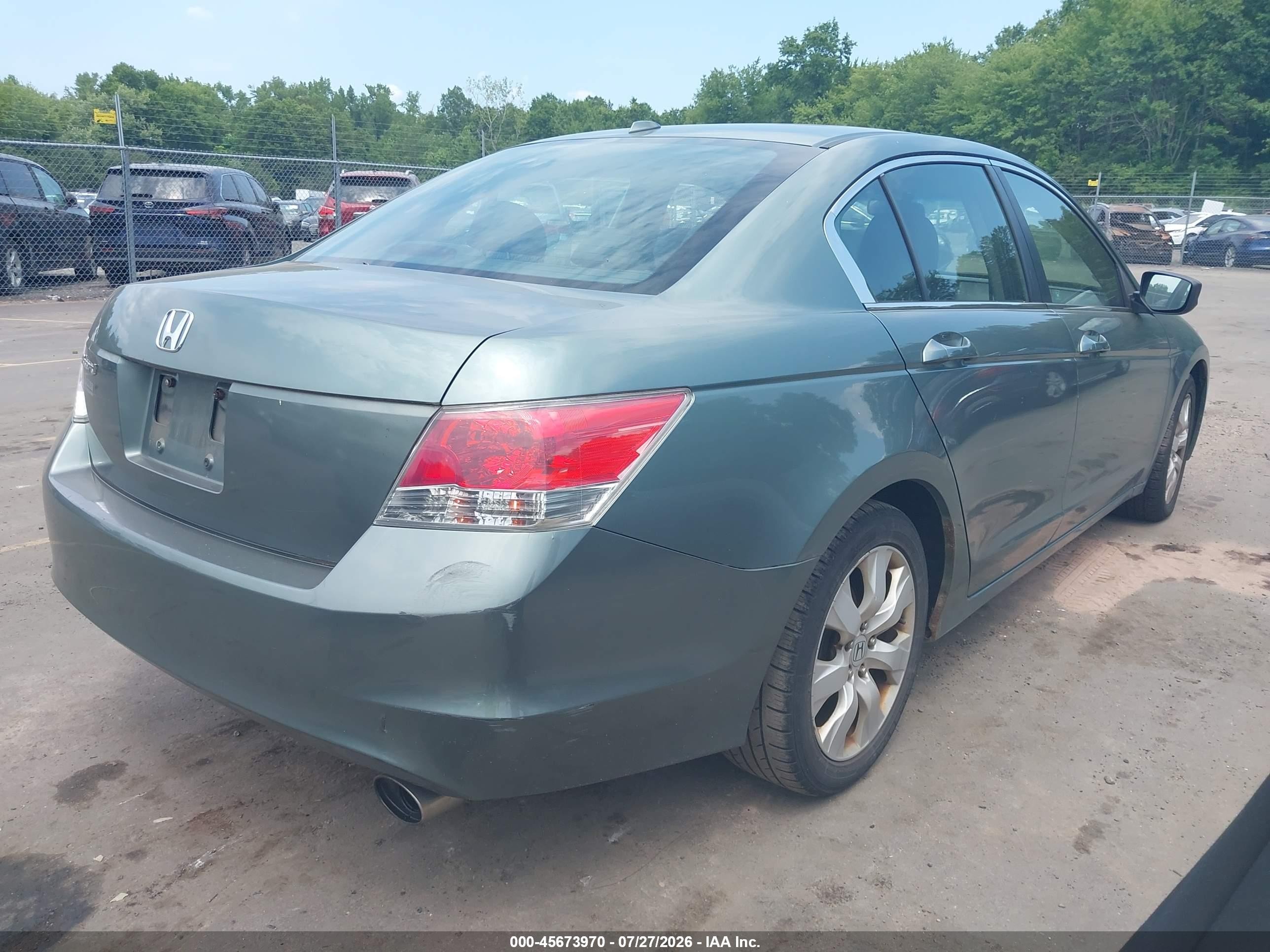 2008 Honda Accord 2.4 Ex-l Green vin: 1HGCP26888A154092