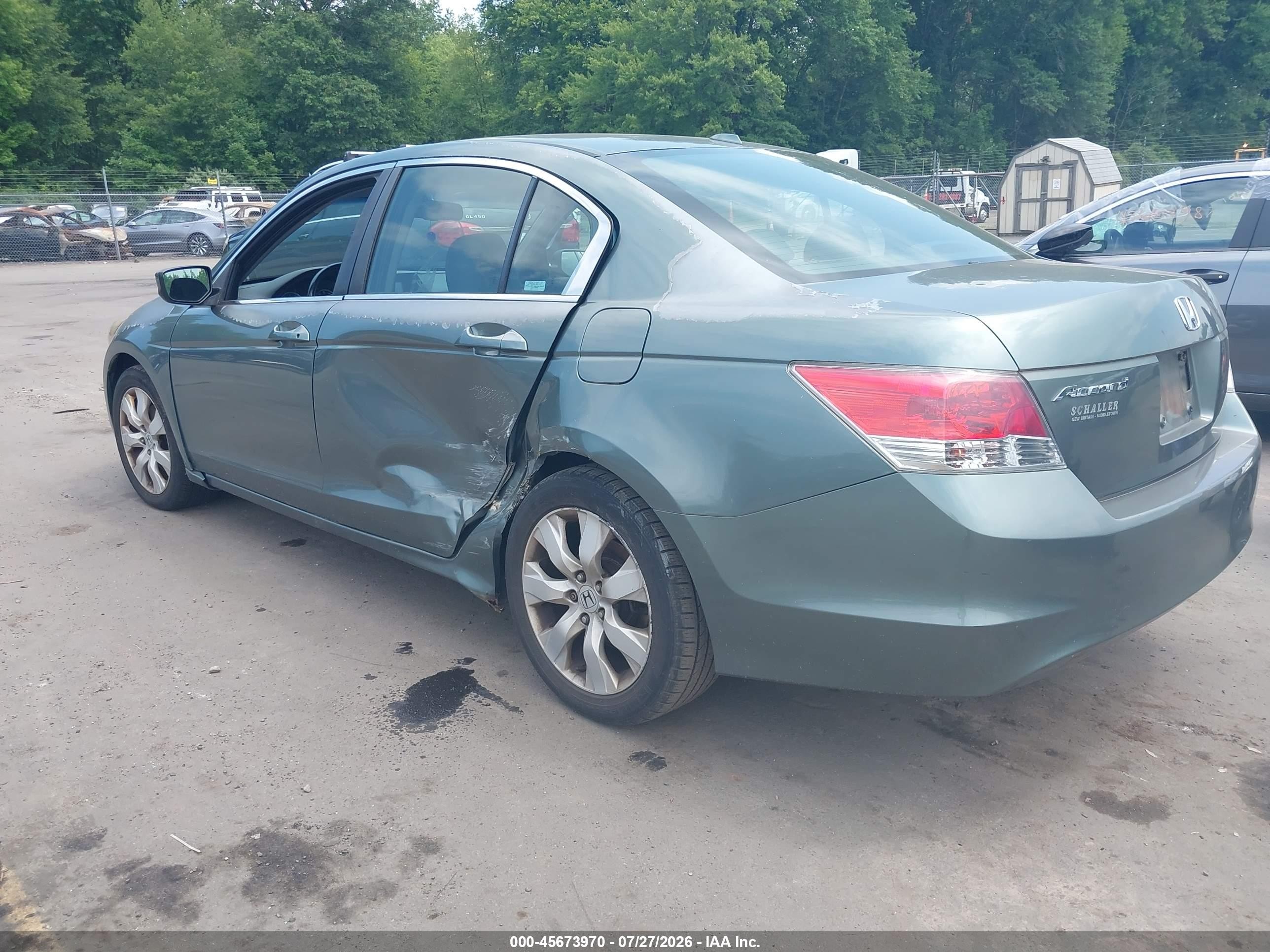 2008 Honda Accord 2.4 Ex-l Green vin: 1HGCP26888A154092