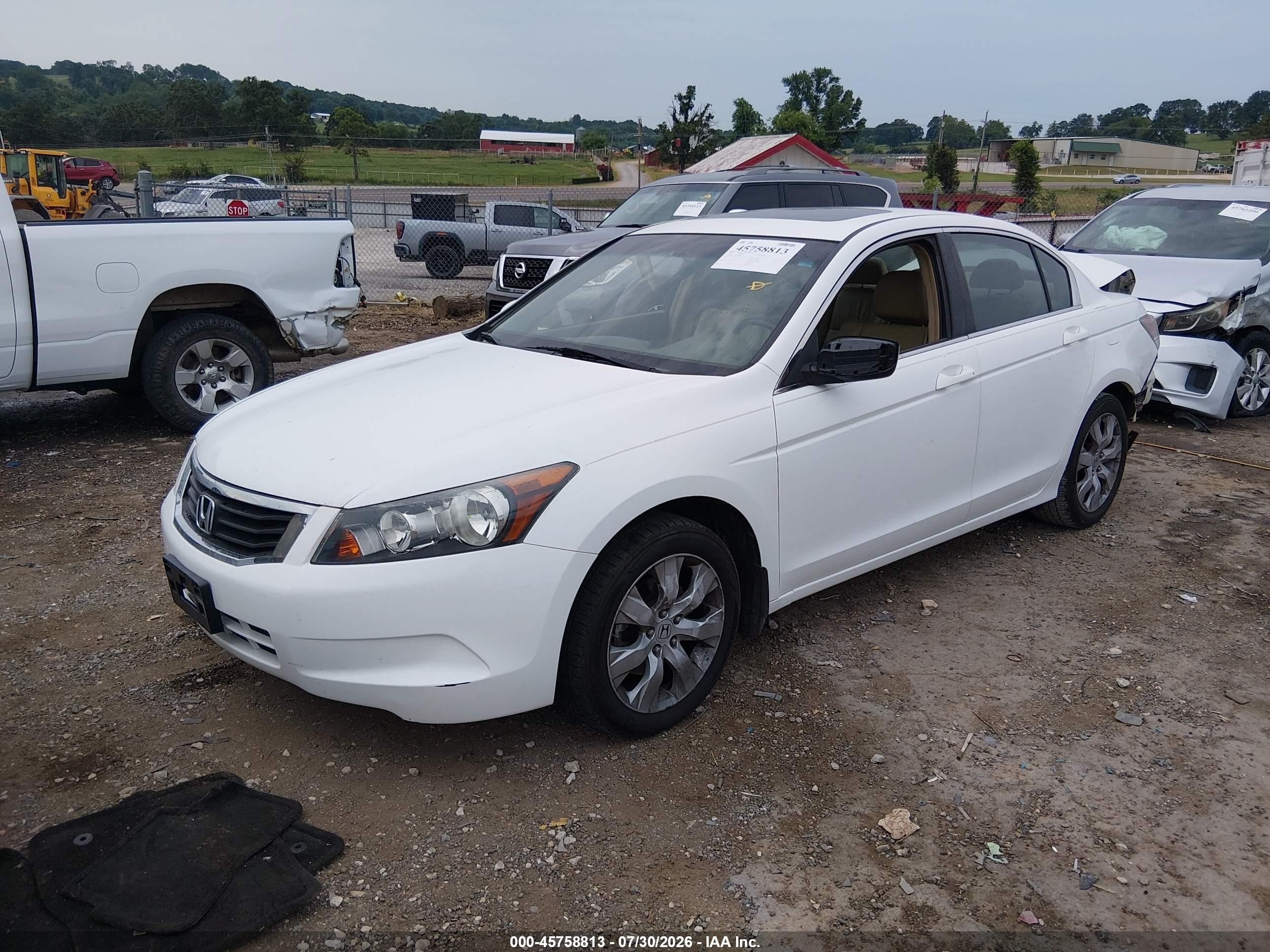 2009 Honda Accord 2.4 Ex-l White vin: 1HGCP26889A006350