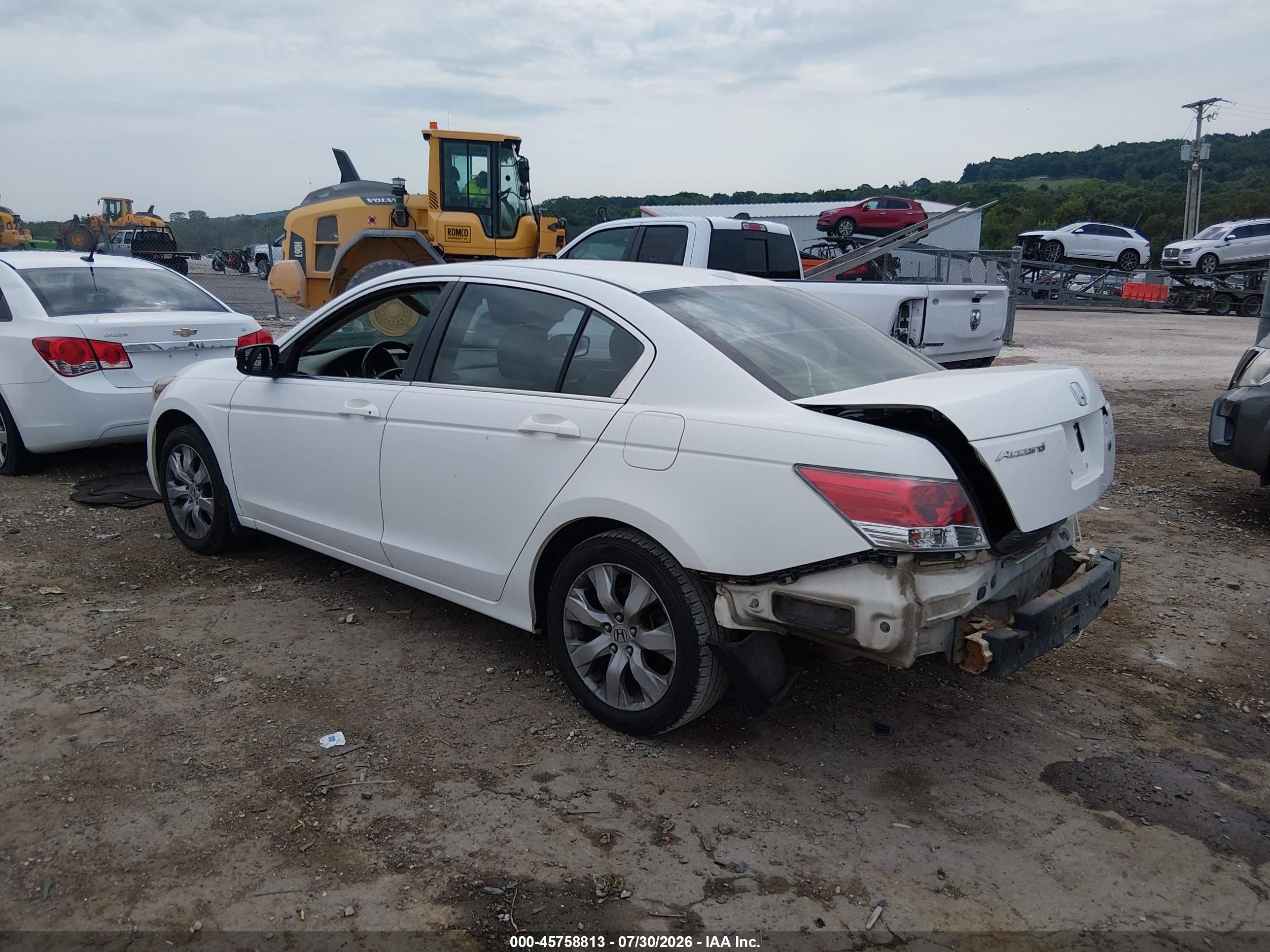 2009 Honda Accord 2.4 Ex-l White vin: 1HGCP26889A006350