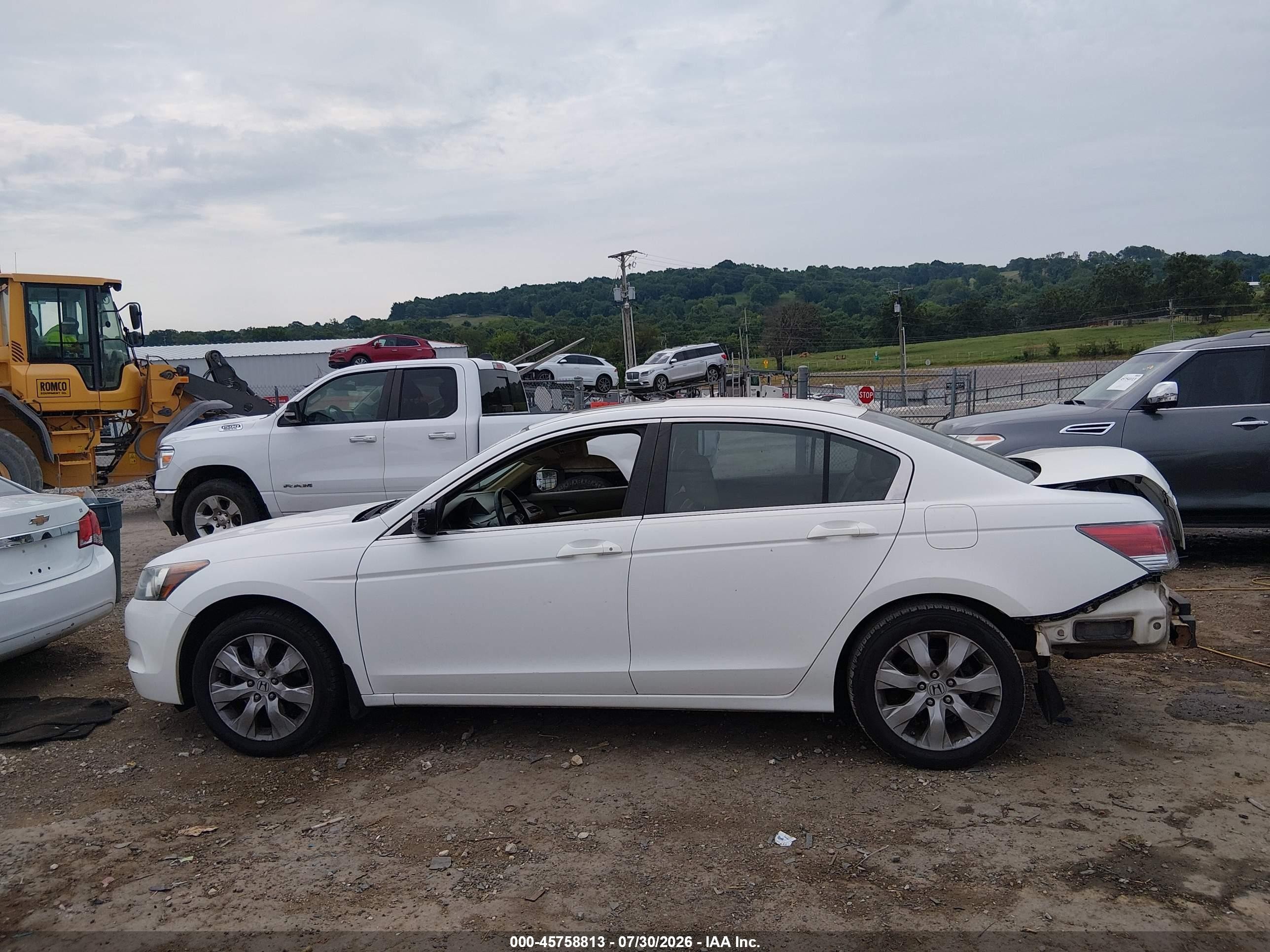 2009 Honda Accord 2.4 Ex-l White vin: 1HGCP26889A006350