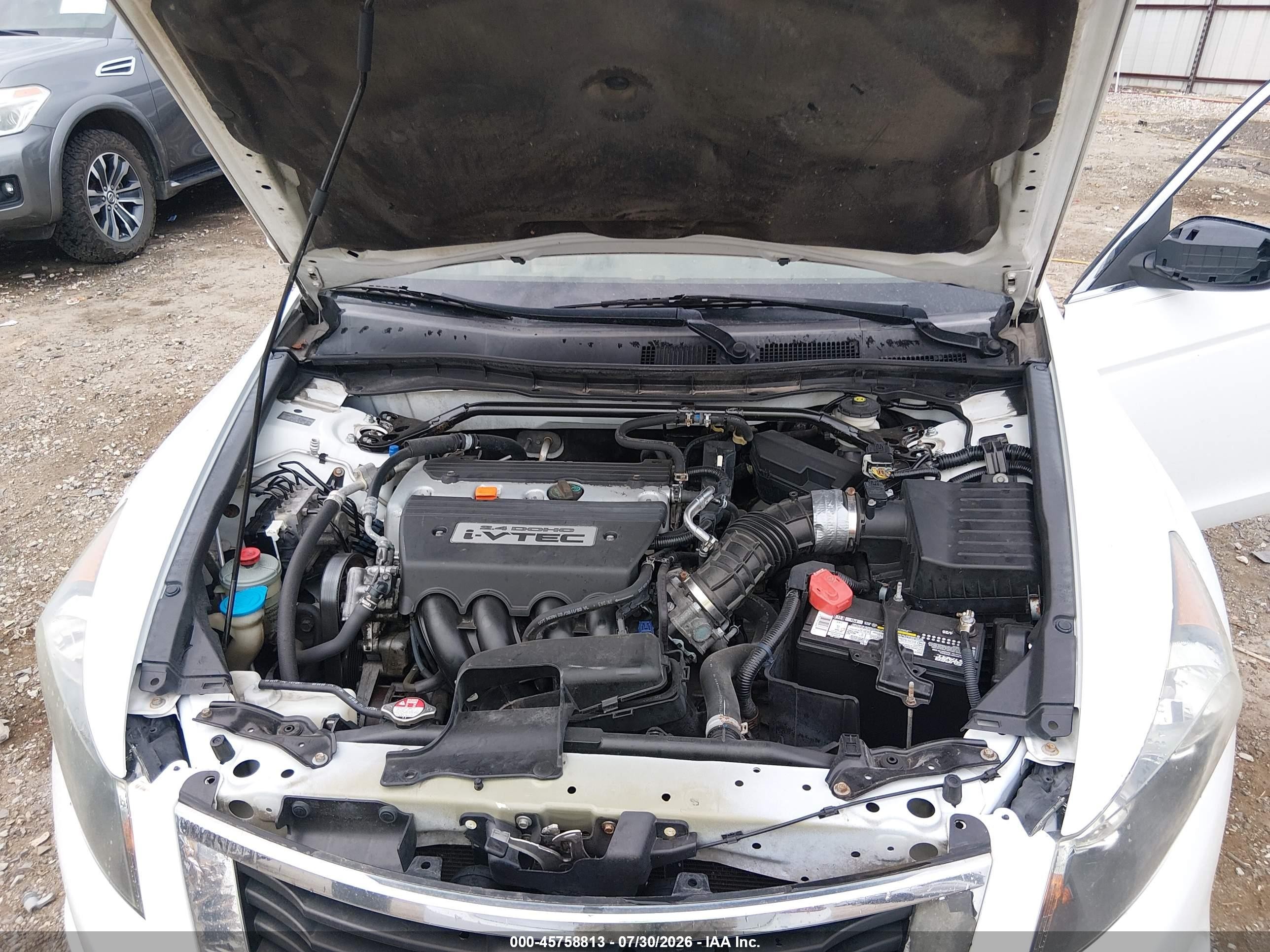 2009 Honda Accord 2.4 Ex-l White vin: 1HGCP26889A006350