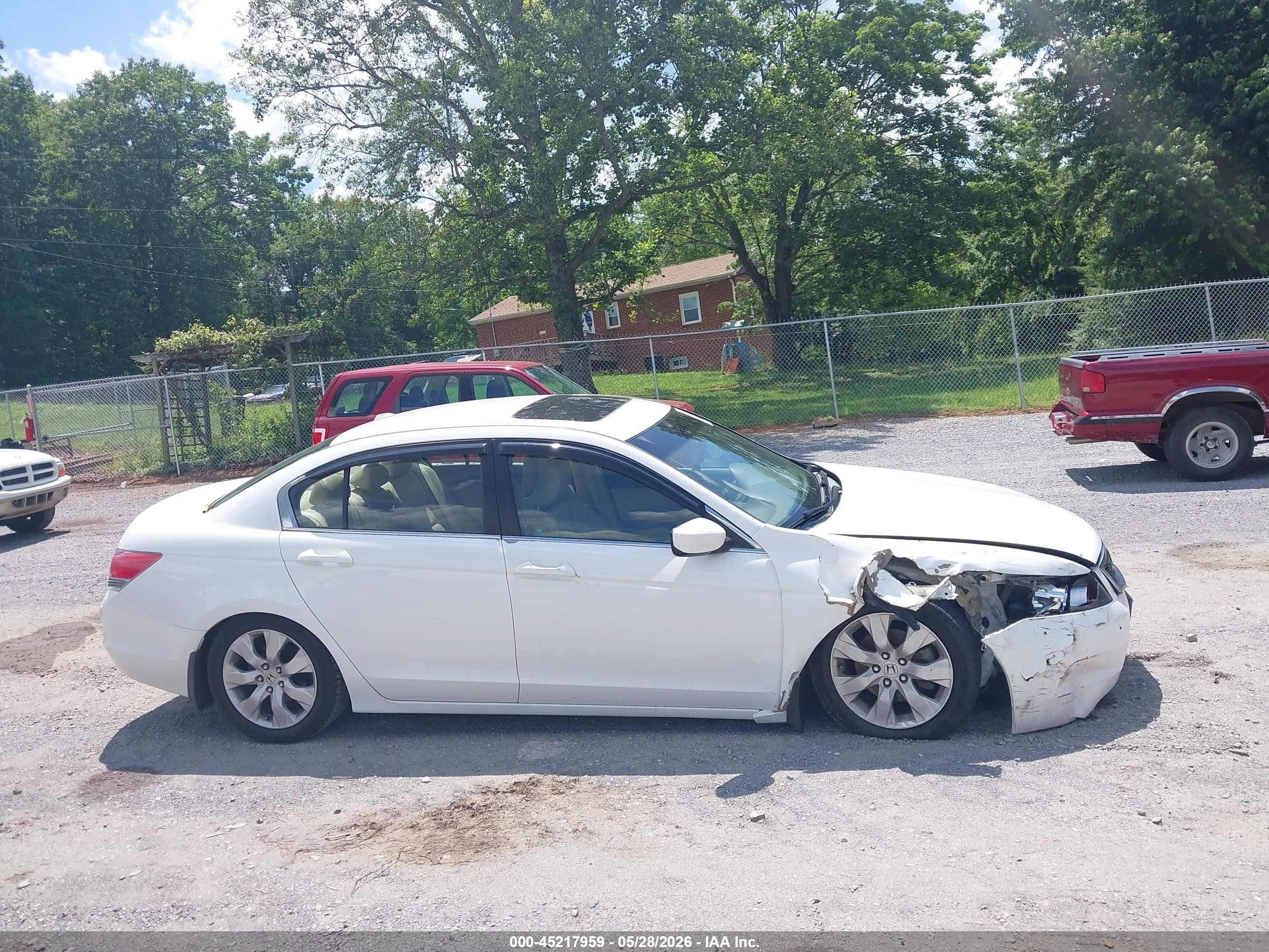 2009 Honda Accord 2.4 Ex-l Белый vin: 1HGCP26889A012245