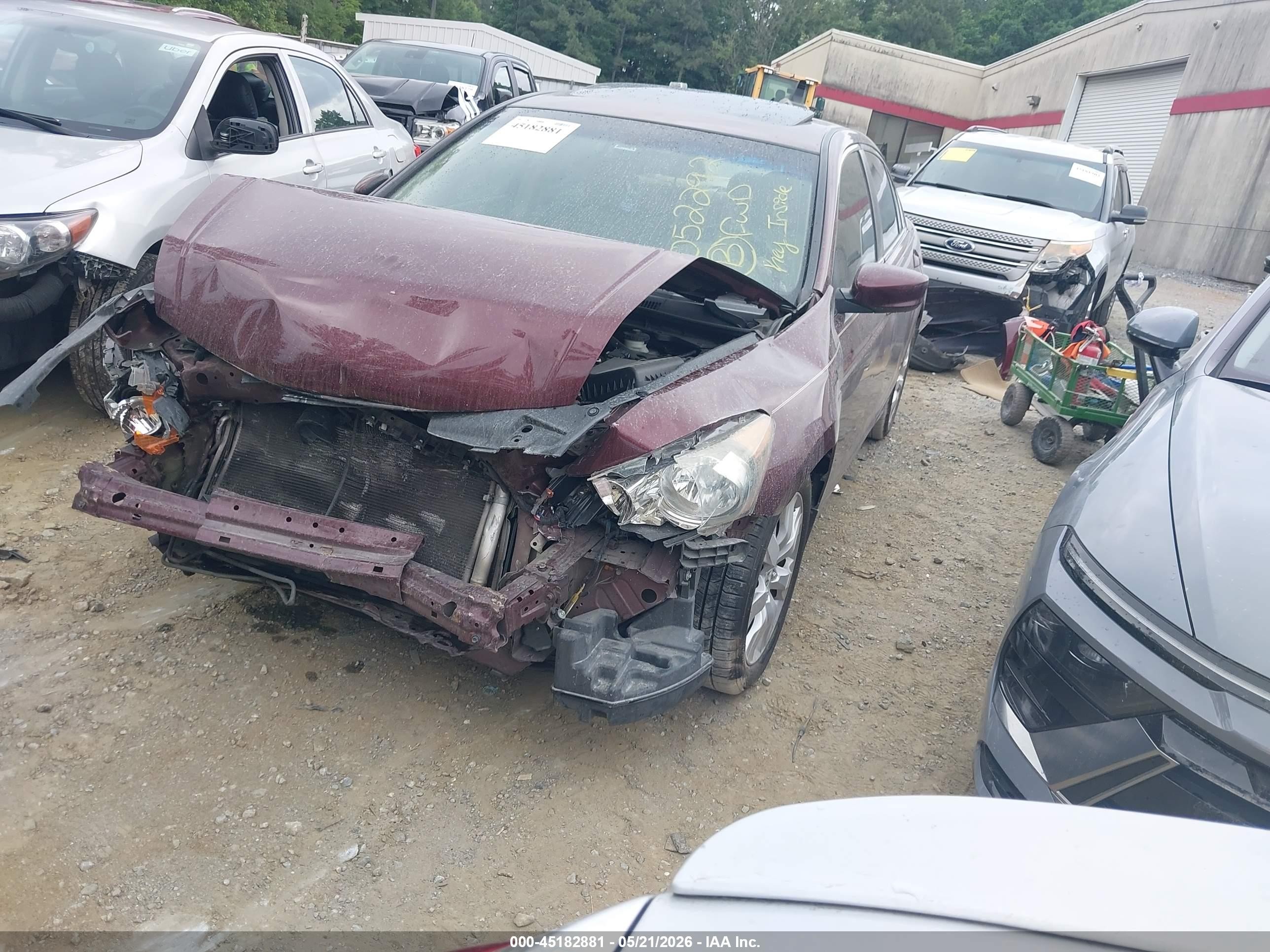 2009 Honda Accord 2.4 Ex-l Burgundy vin: 1HGCP26889A052292