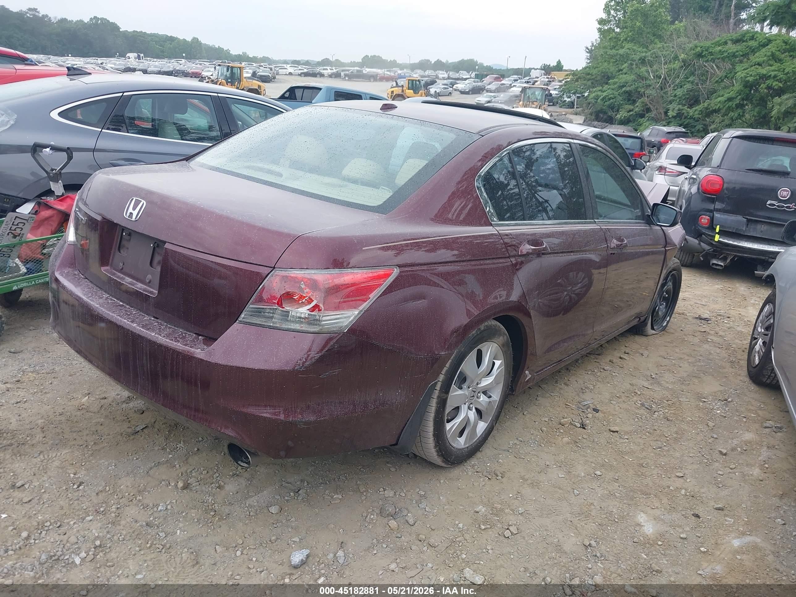 2009 Honda Accord 2.4 Ex-l Burgundy vin: 1HGCP26889A052292
