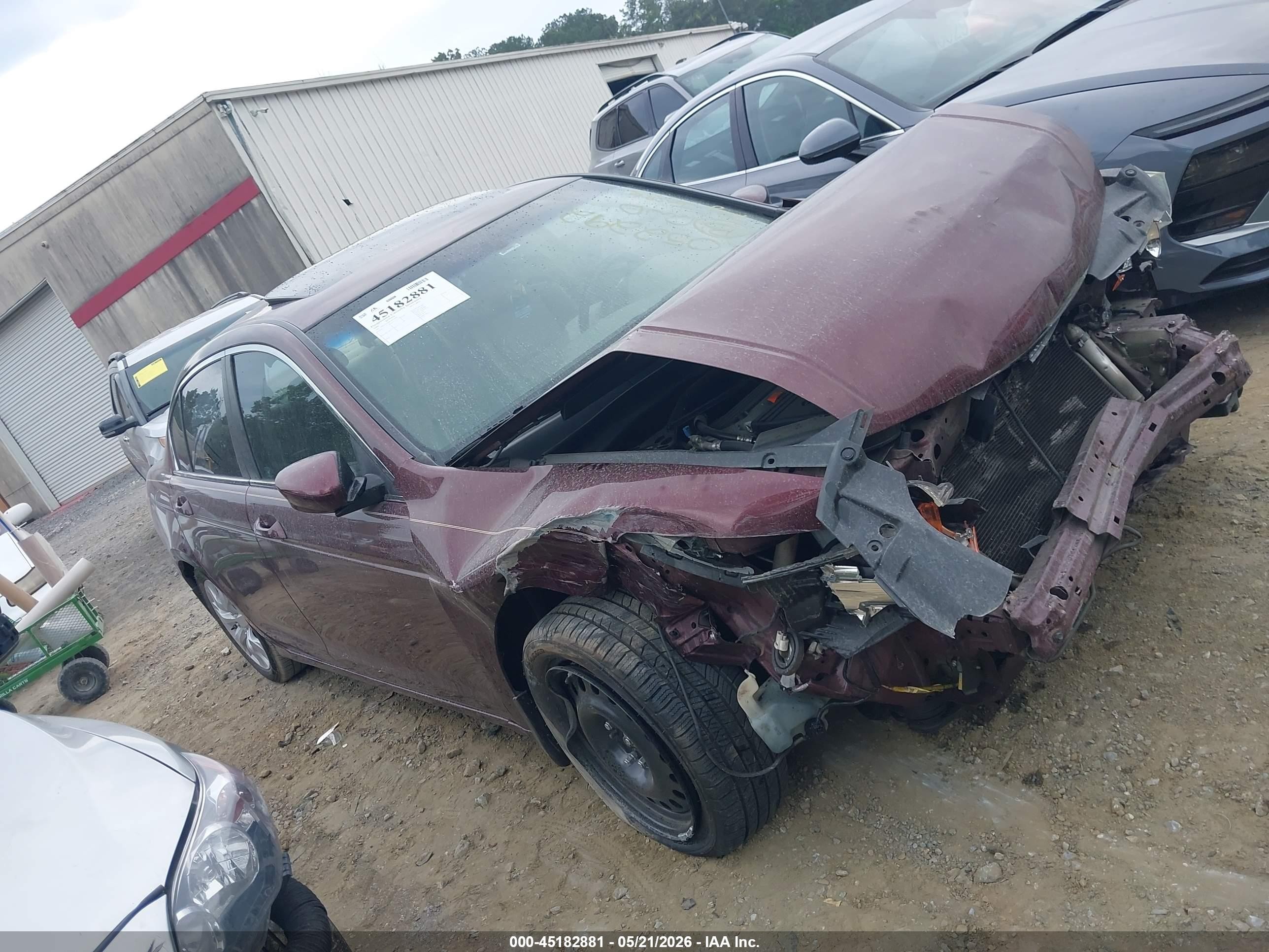 2009 Honda Accord 2.4 Ex-l Burgundy vin: 1HGCP26889A052292