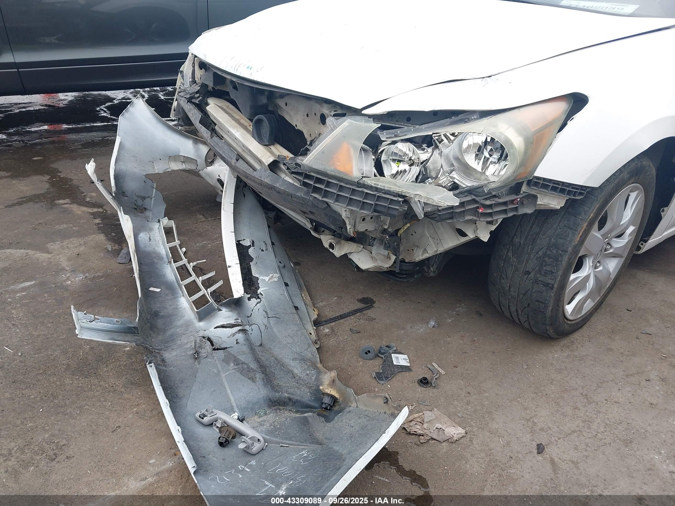2009 Honda Accord 2.4 Ex-l White vin: 1HGCP26889A113995