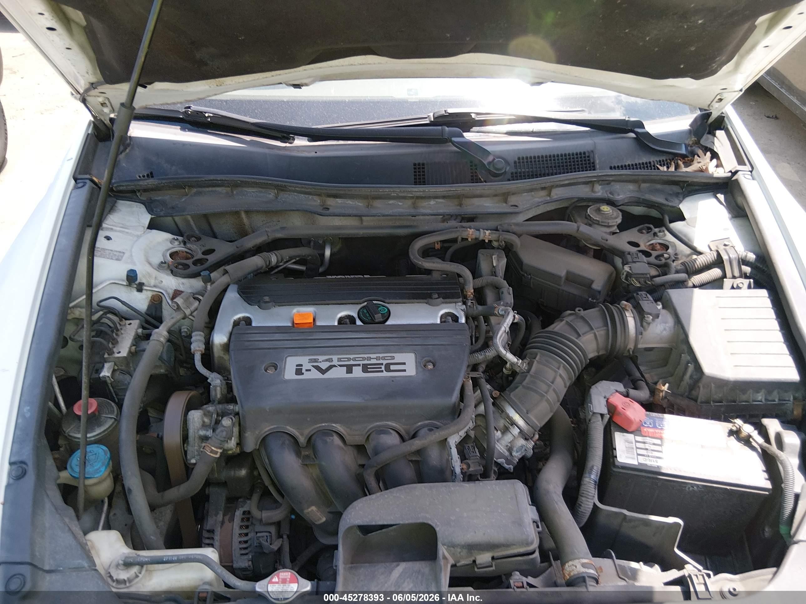 2009 Honda Accord 2.4 Ex-l Белый vin: 1HGCP26889A166051